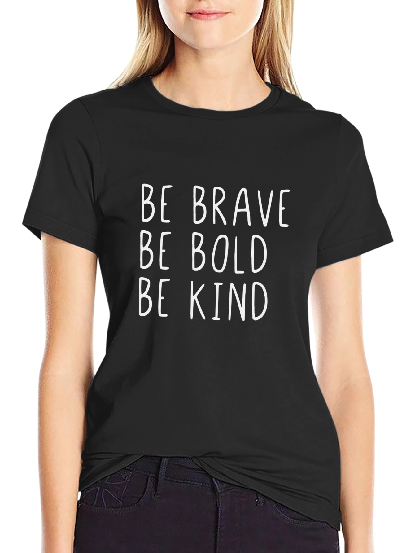 Be Brave Bold Kind Graphic Tee - Black