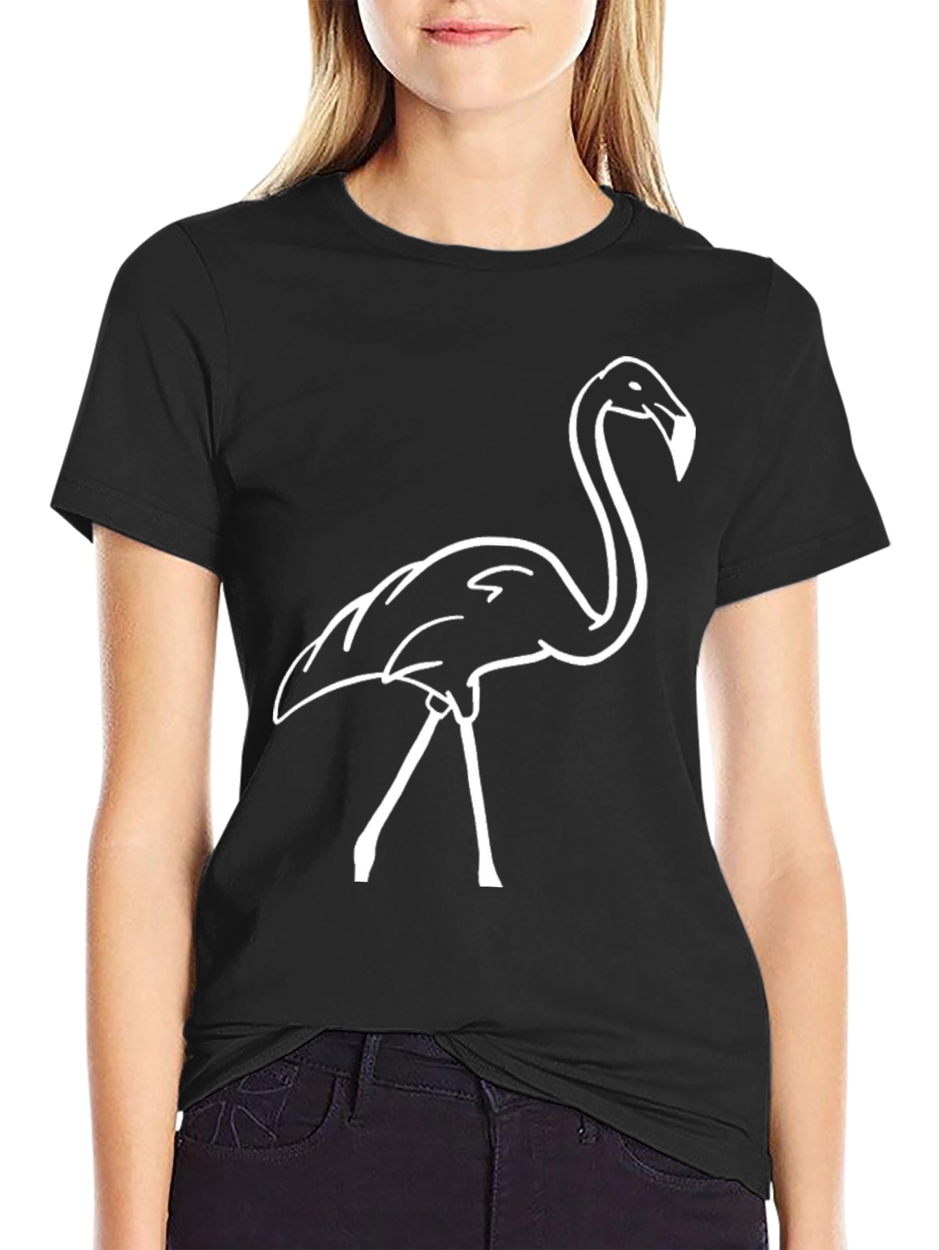 Black Flamingo Graphic Tee - Modern Casual Style