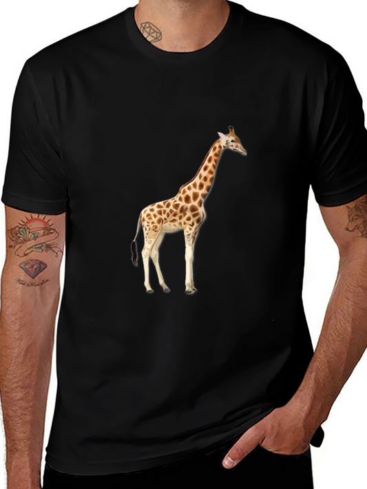 Giraffe Graphic Black T-Shirt