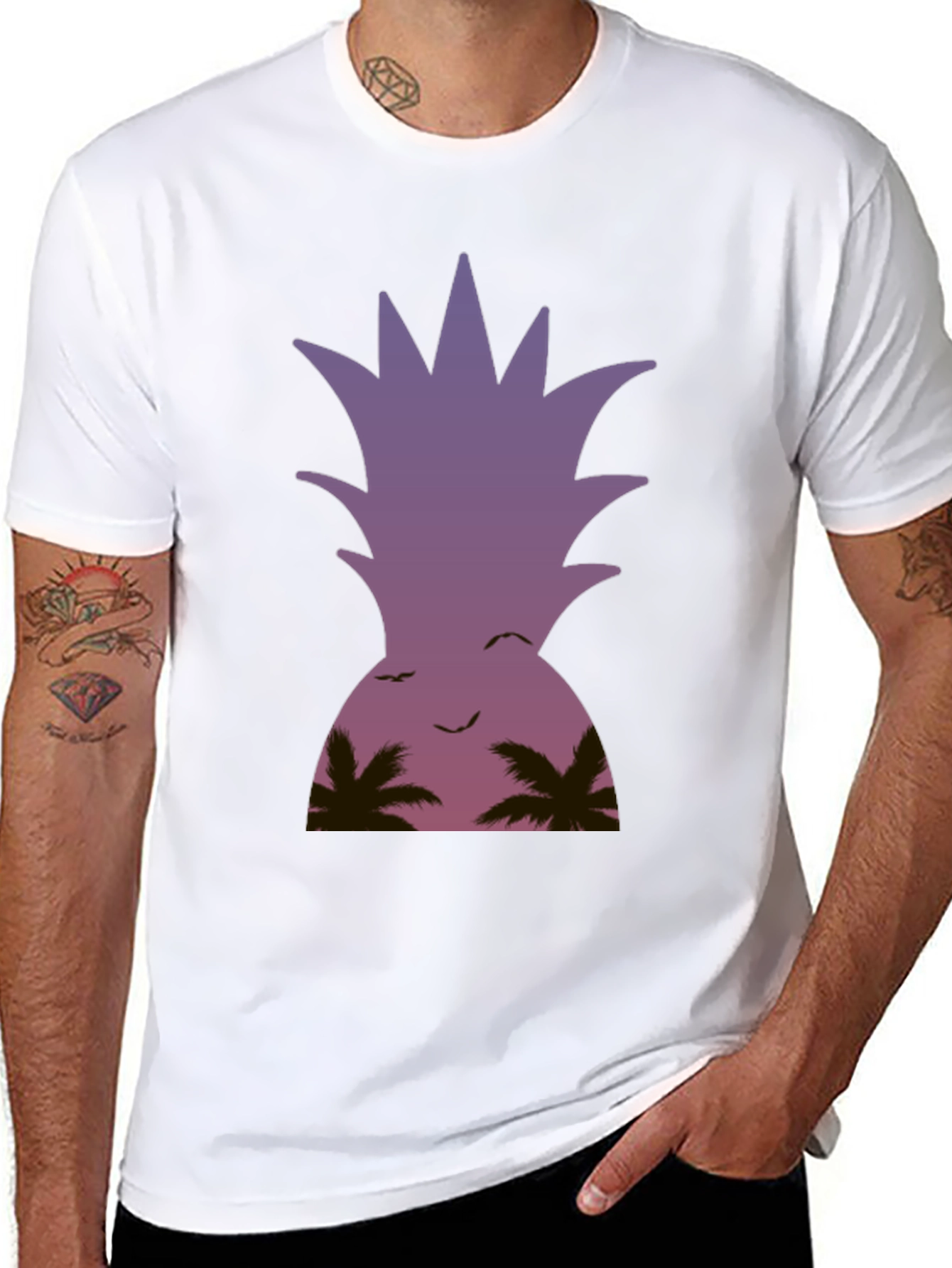 Tropical Pineapple Sunset T-Shirt