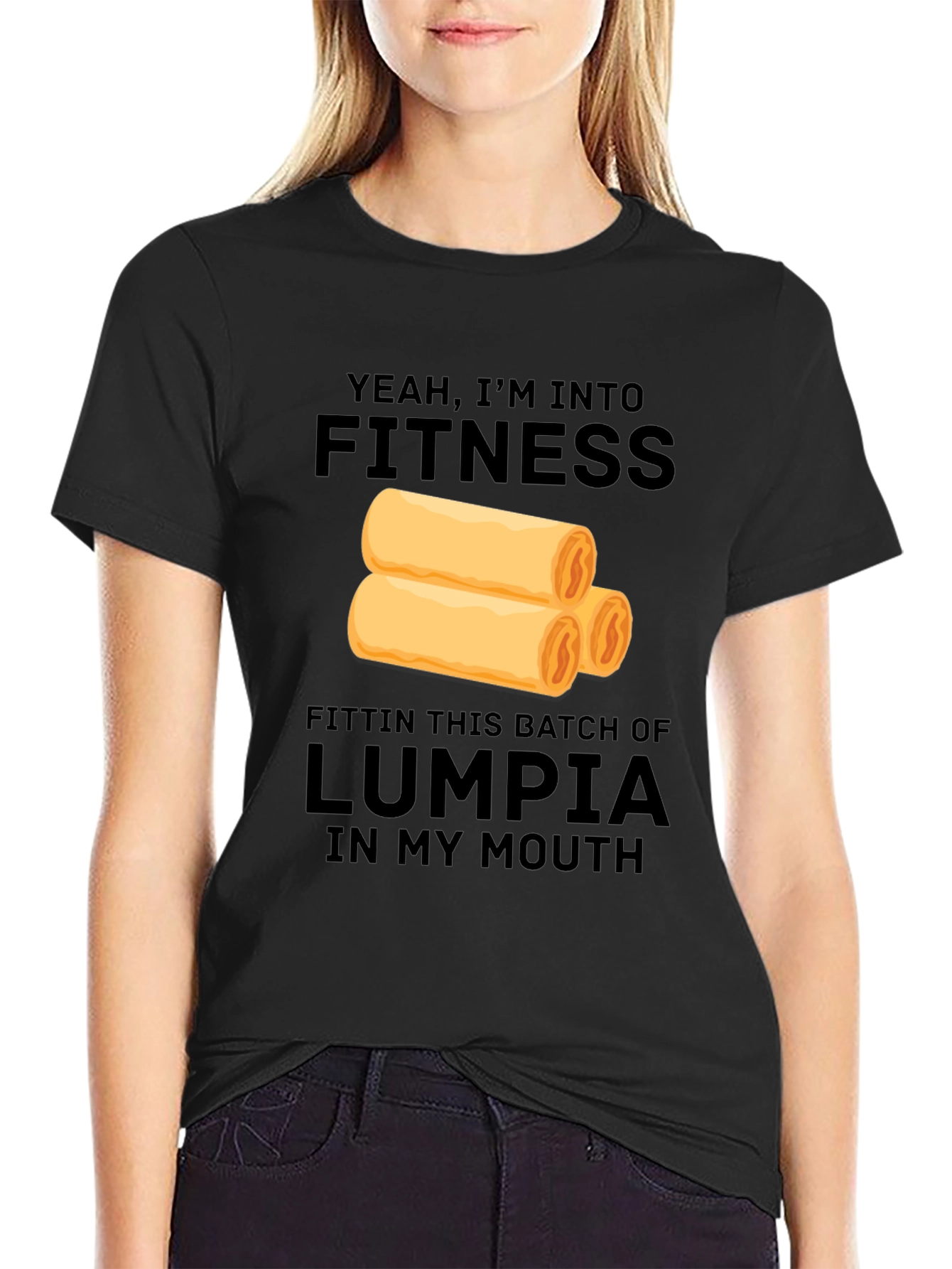 Fitness Lumpia T-Shirt Funny Foodie Tee