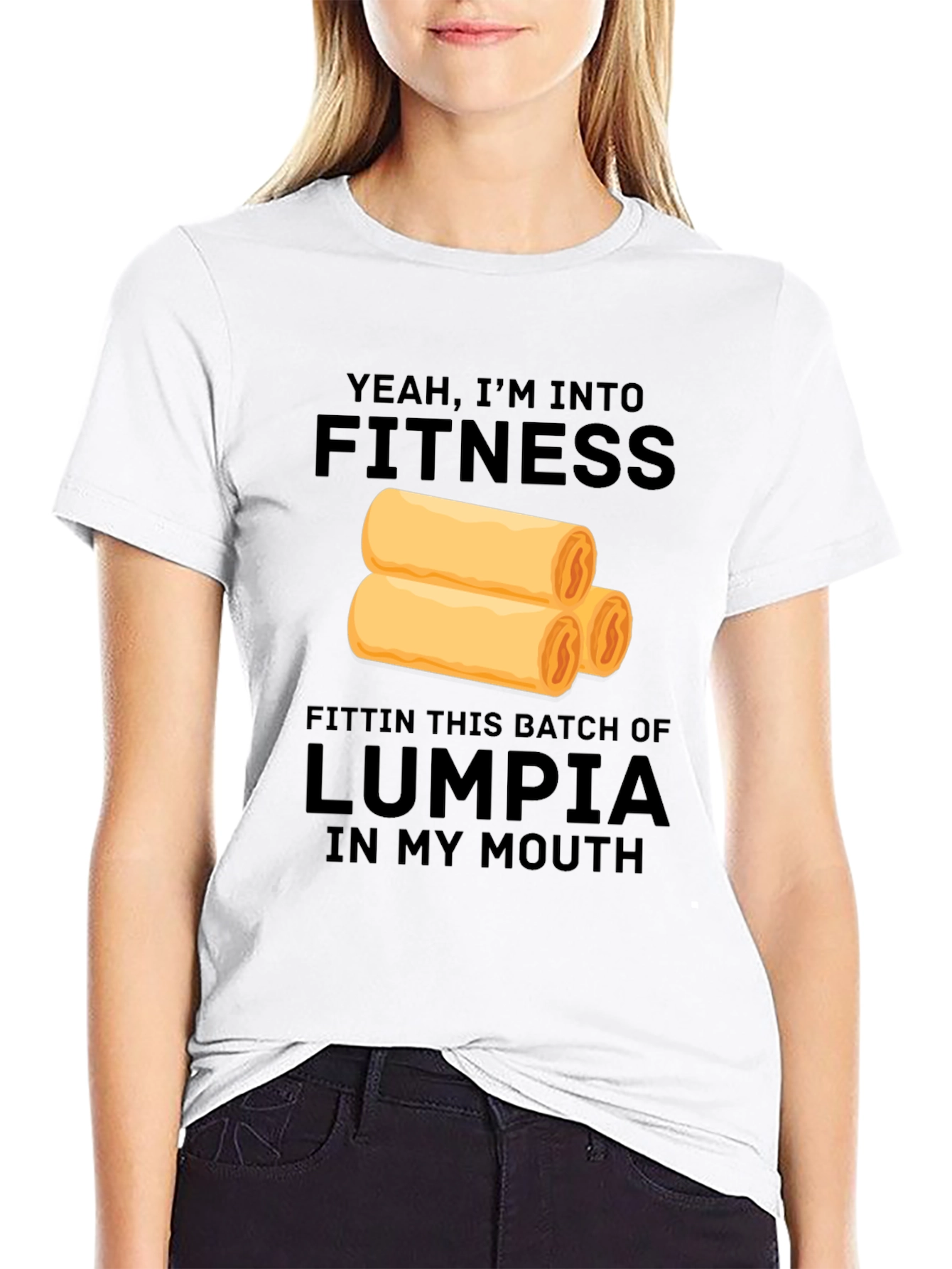 Fitness Lumpia T-Shirt Funny Foodie Tee