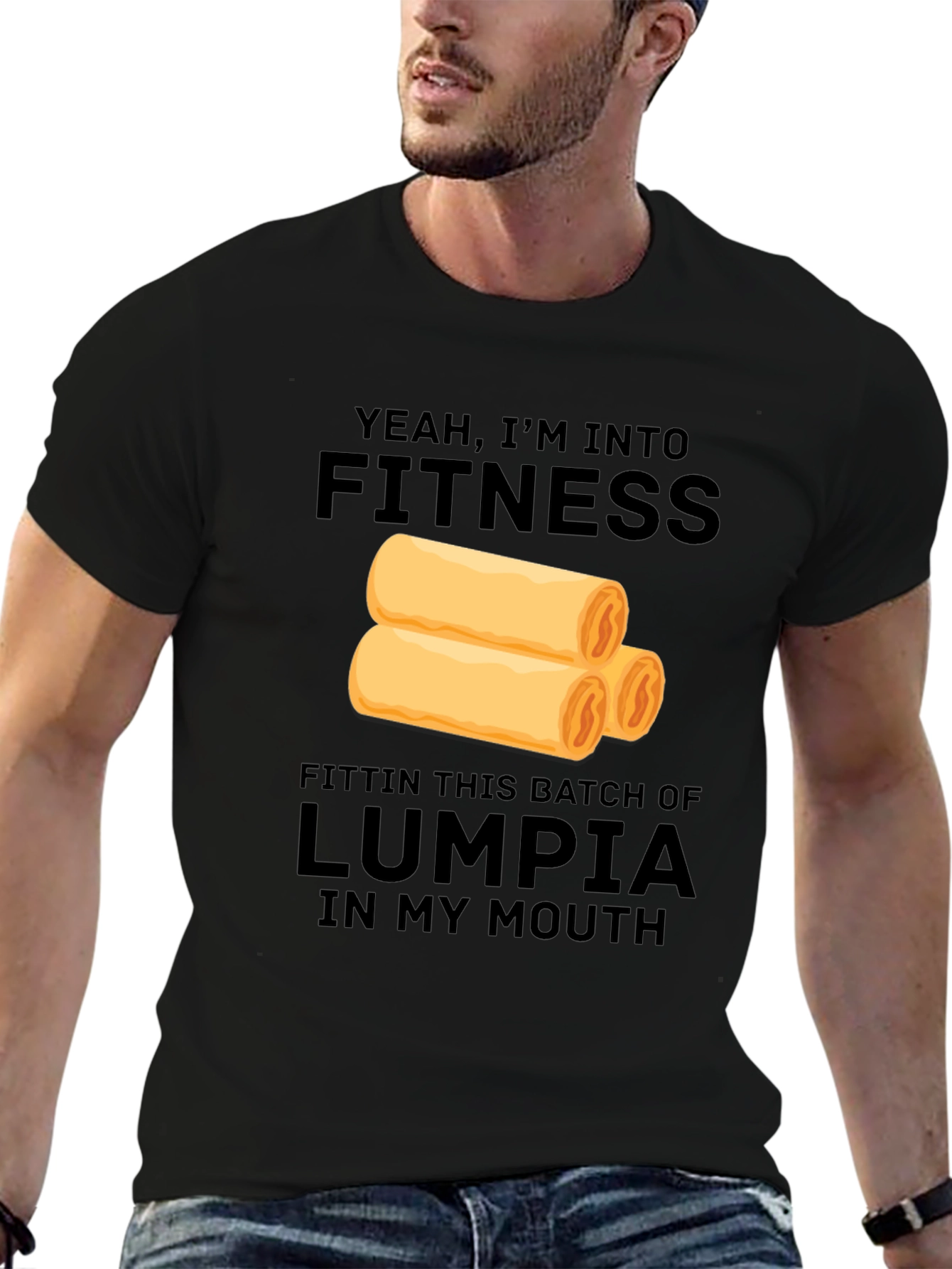 Fitness Lumpia T-Shirt Funny Foodie Tee