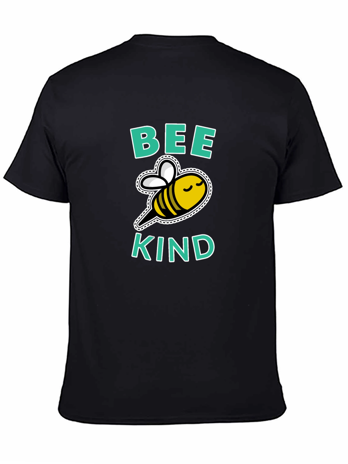 Bee Kind Graphic Tee - Black Cotton T-Shirt