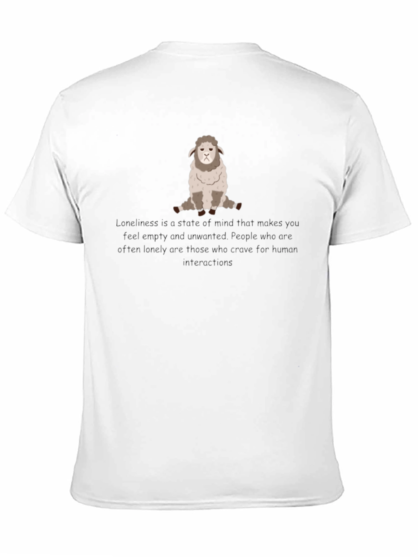 Sad Sheep T-Shirt - Loneliness Awareness