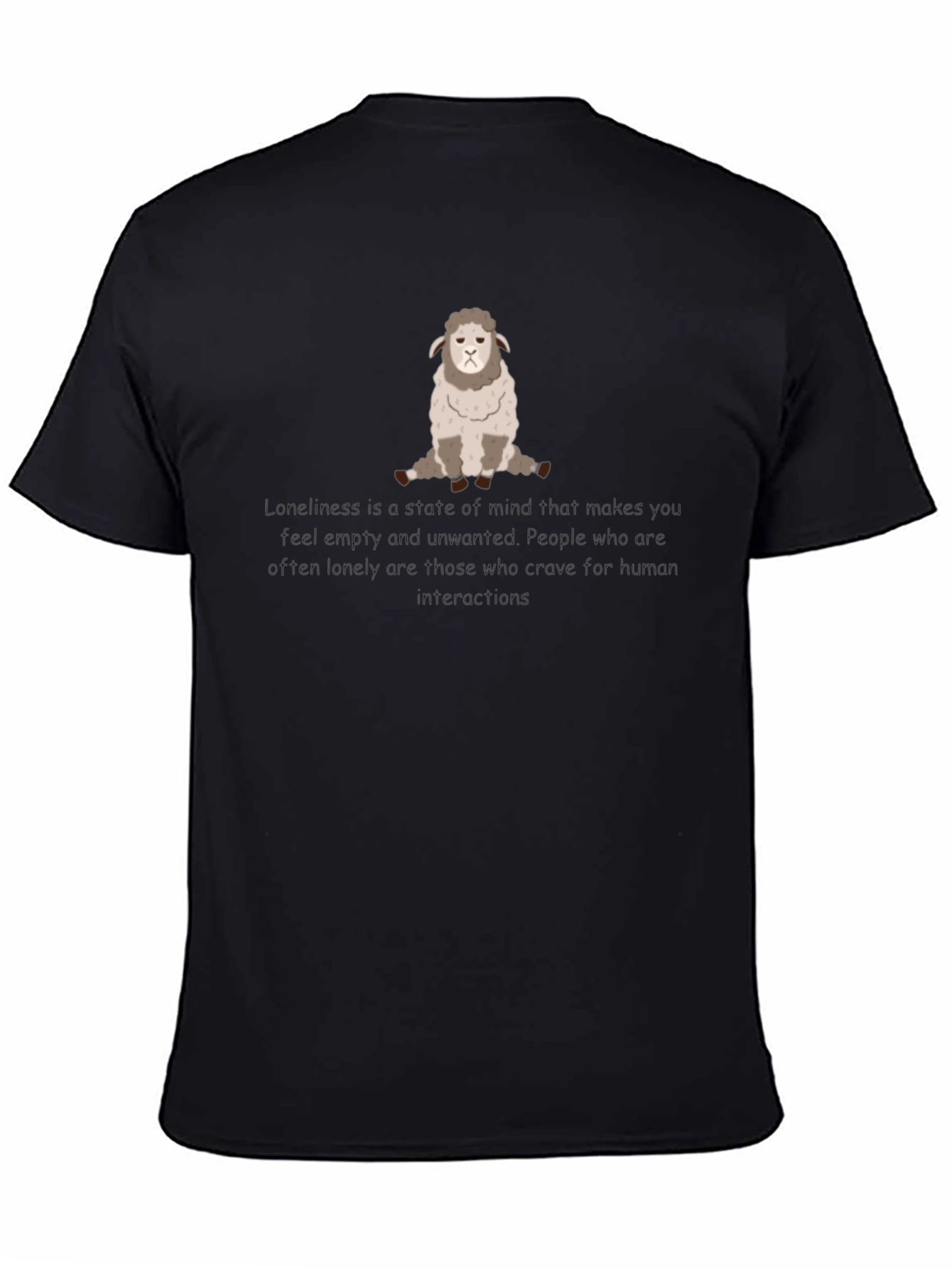 Sad Sheep T-Shirt - Loneliness Awareness