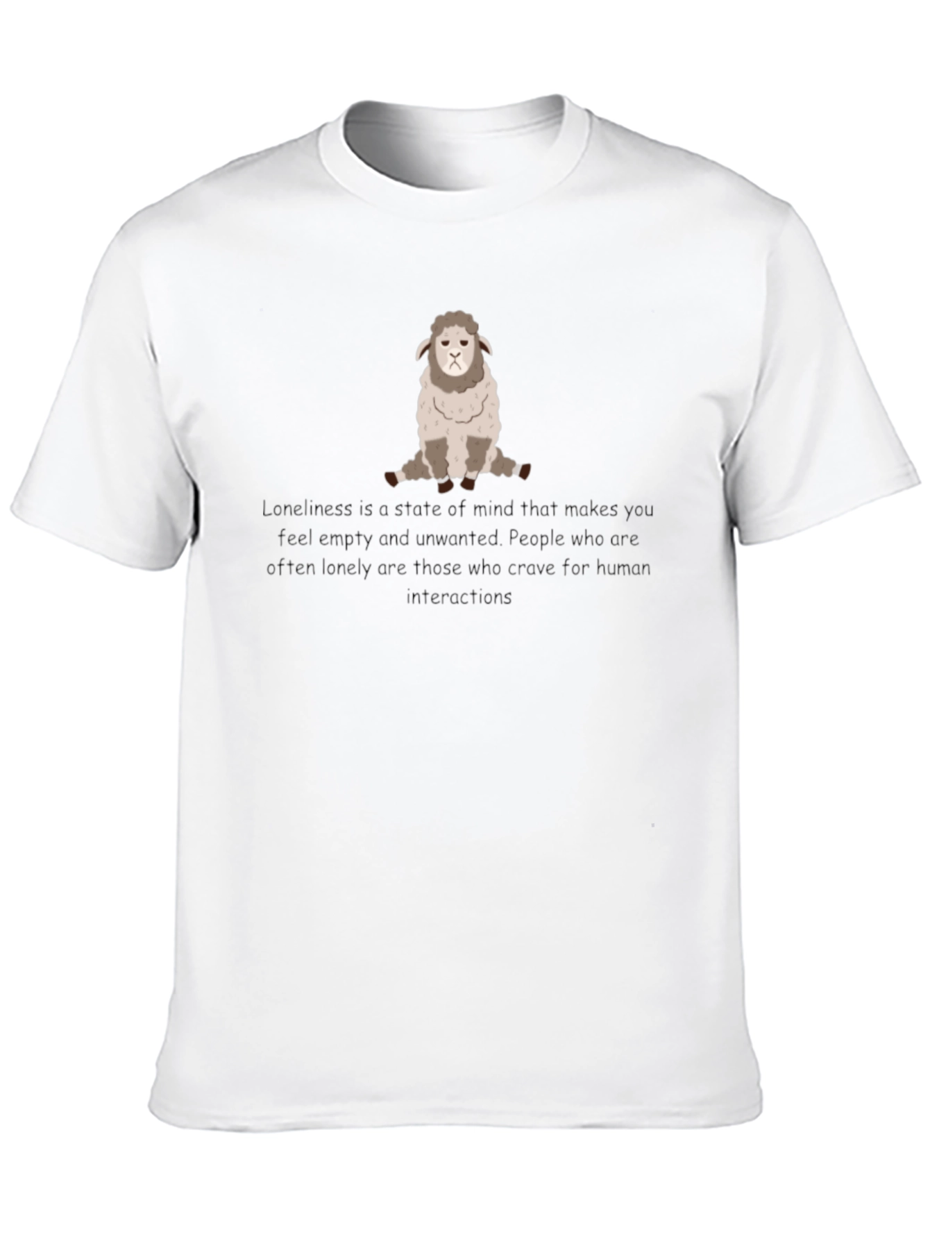 Sad Sheep T-Shirt - Loneliness Awareness