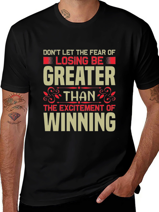 Motivational Graphic Tee: Losing vs. Winning