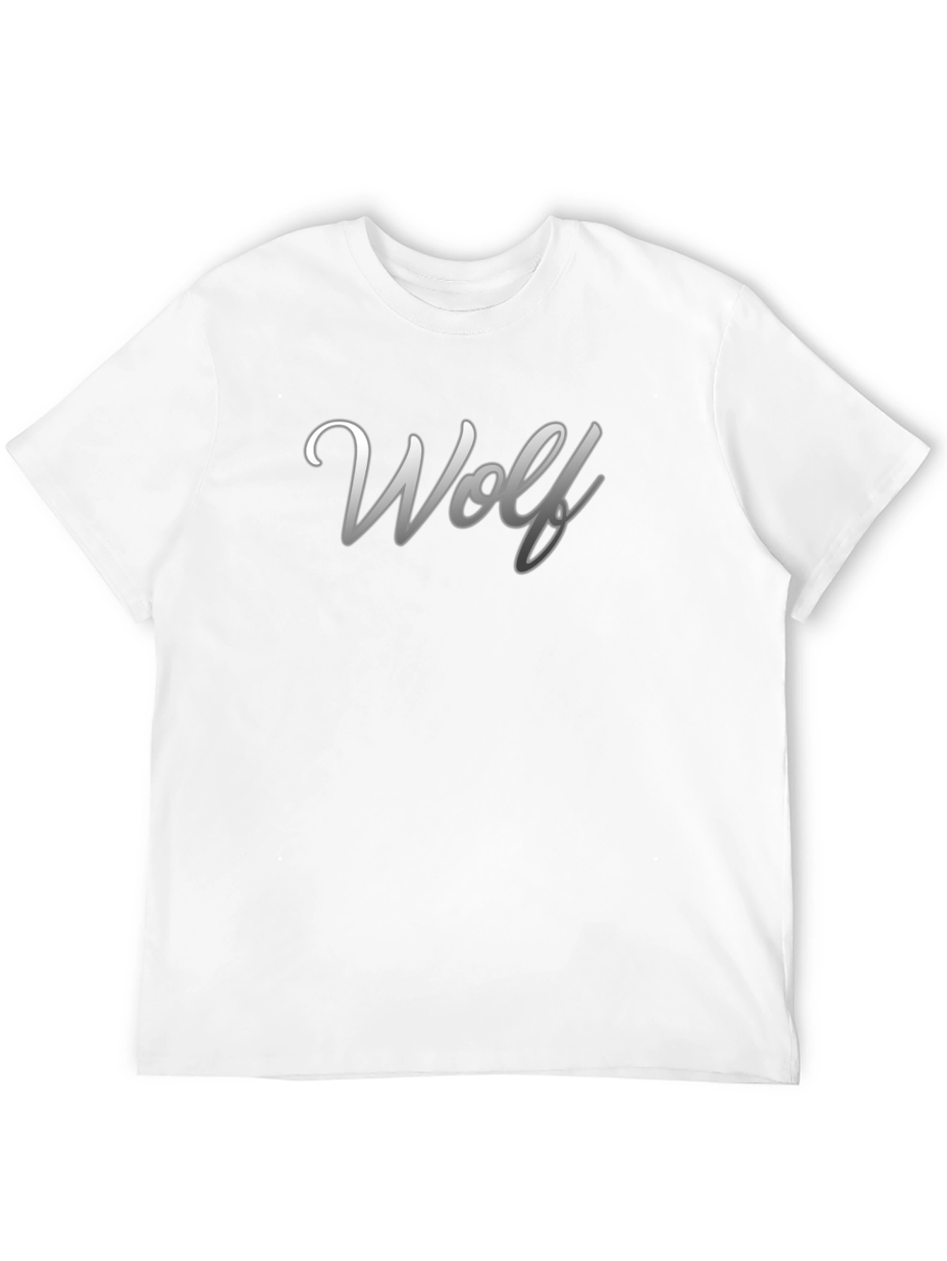 Wolf Graphic Print Crew Neck T-Shirt - Black