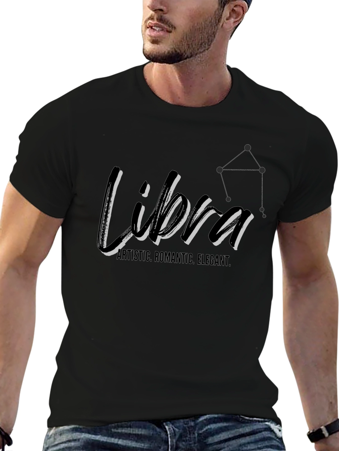 Libra Zodiac T-Shirt - Artistic Romantic & Elegant Design