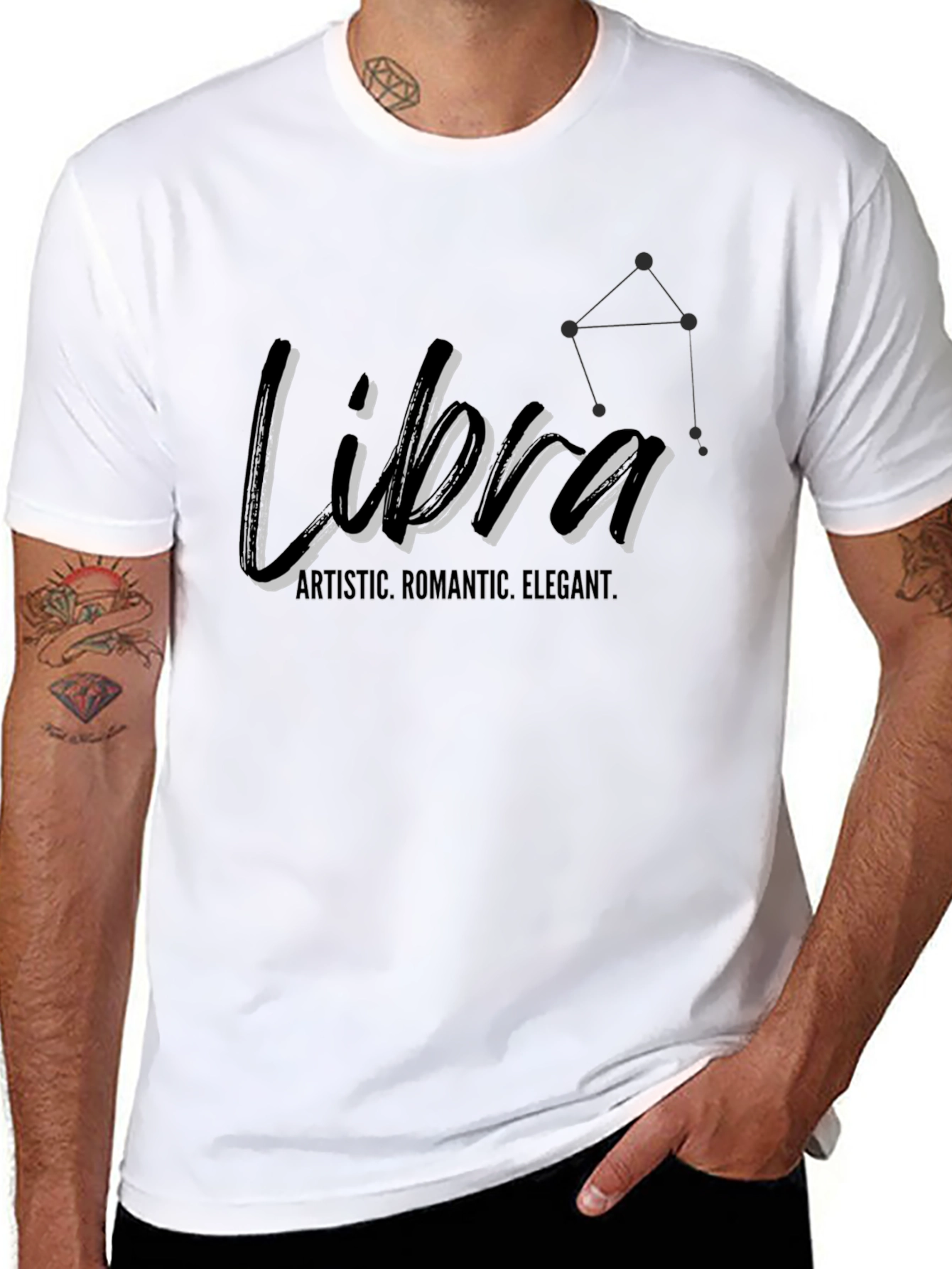 Libra Zodiac T-Shirt - Artistic Romantic & Elegant Design