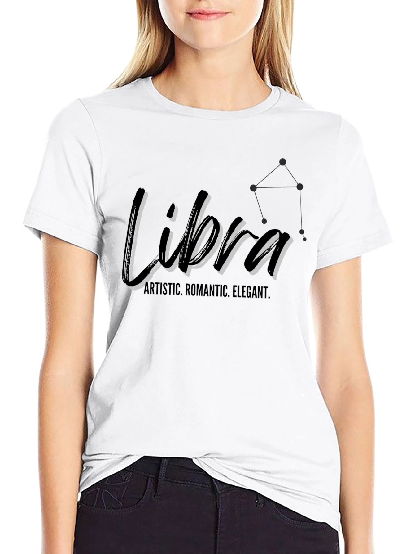 Libra Zodiac T-Shirt - Artistic Romantic & Elegant Design