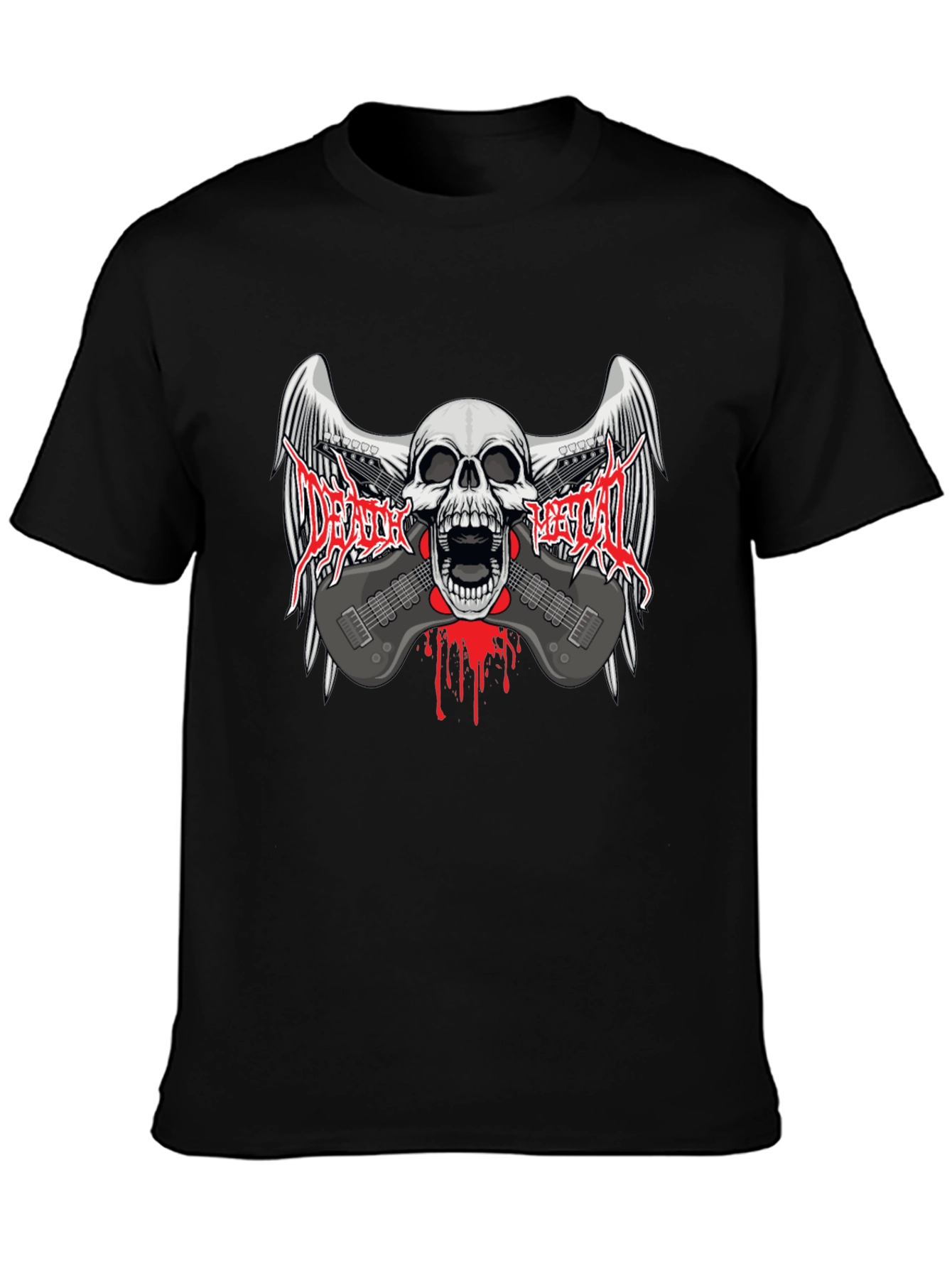 Death Metal Skull & Guitar T-Shirt