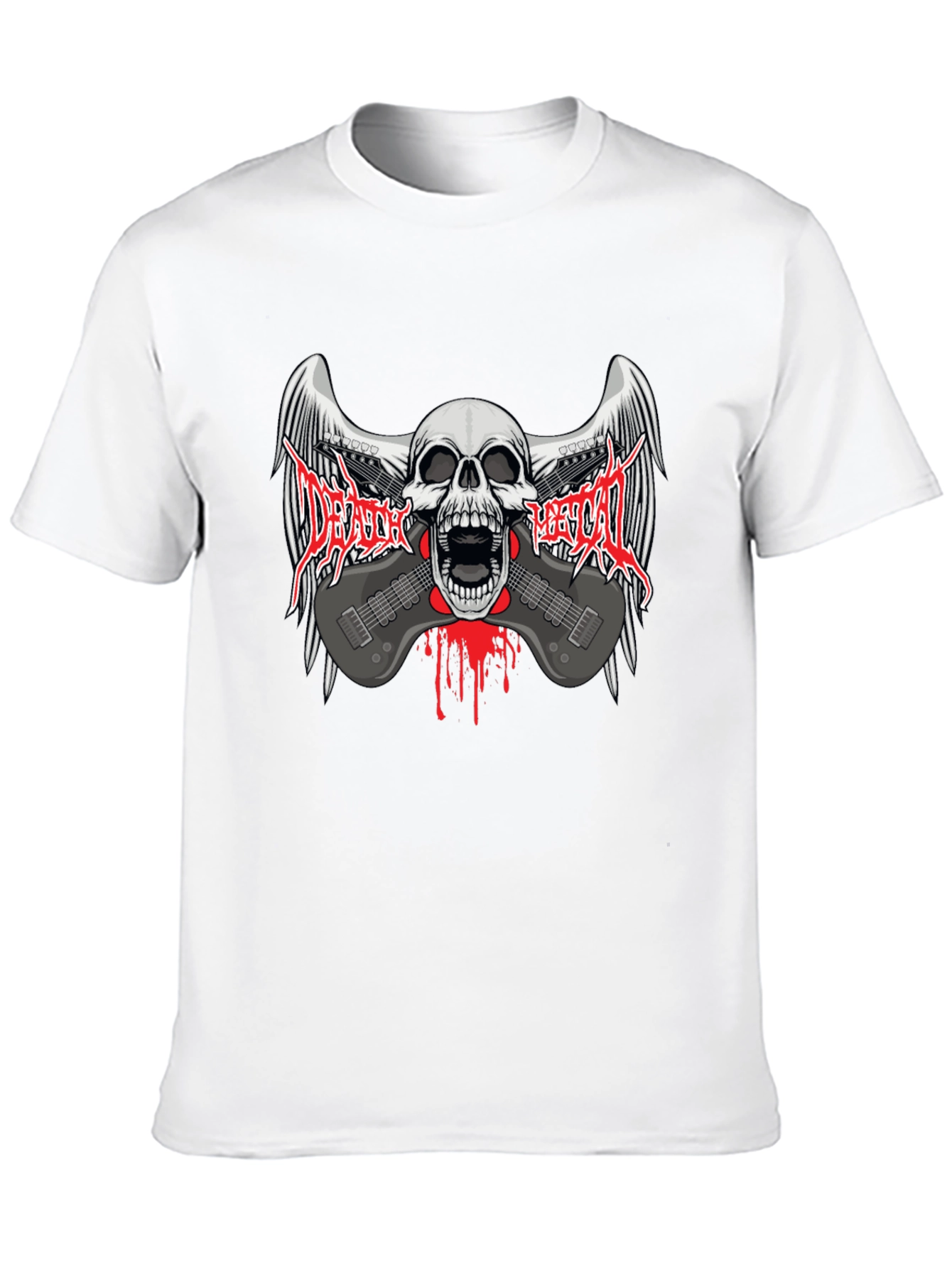 Death Metal Skull & Guitar T-Shirt
