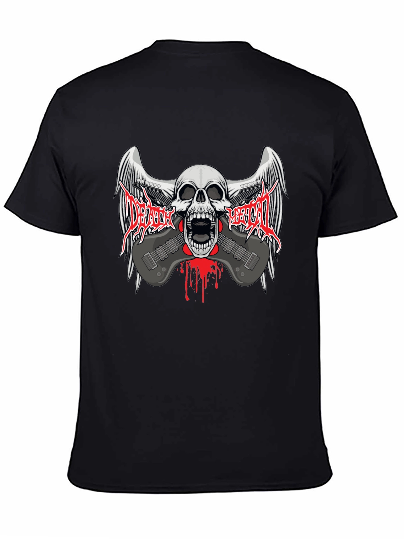 Death Metal Skull & Guitar T-Shirt