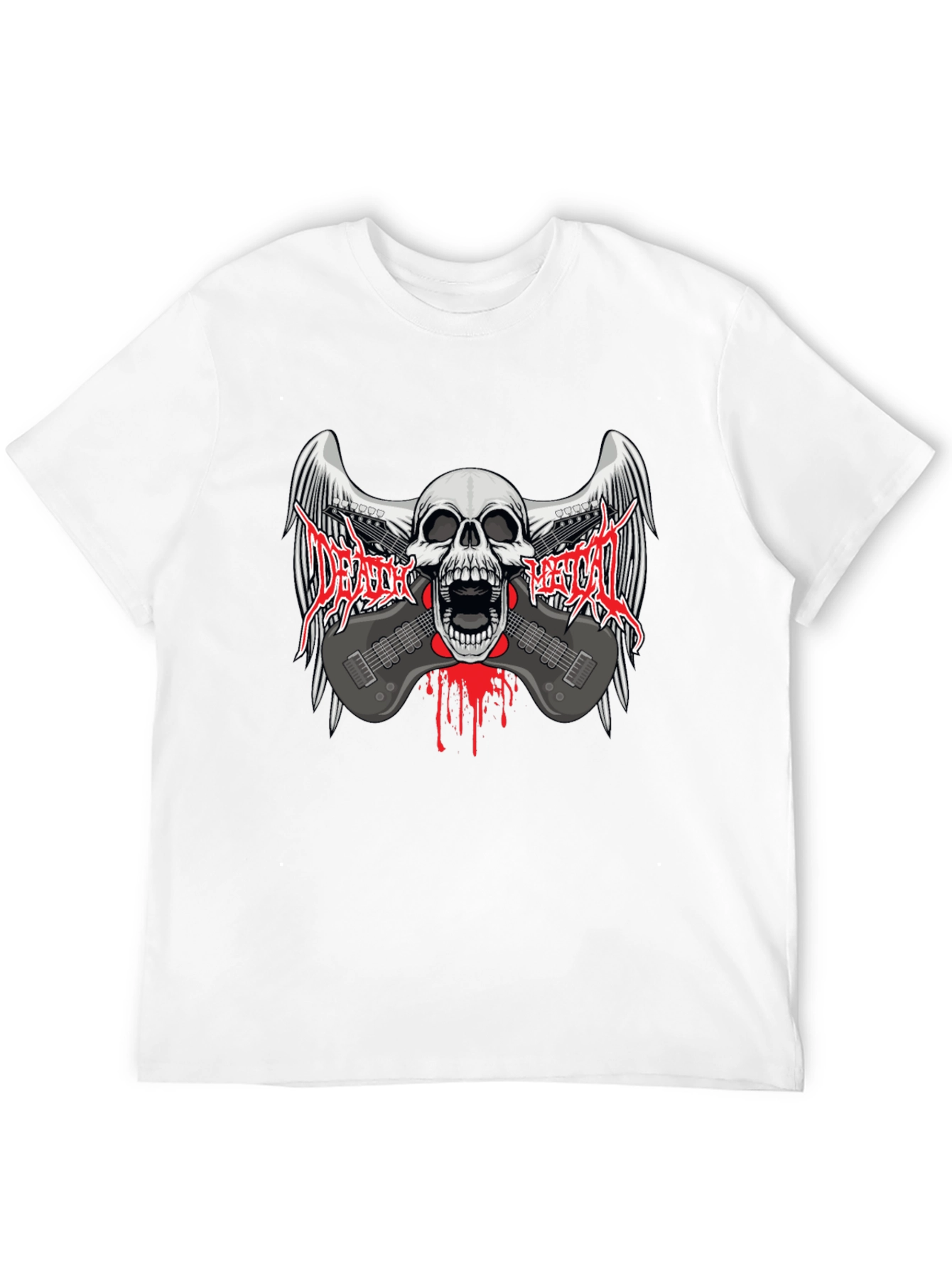 Death Metal Skull & Guitar T-Shirt