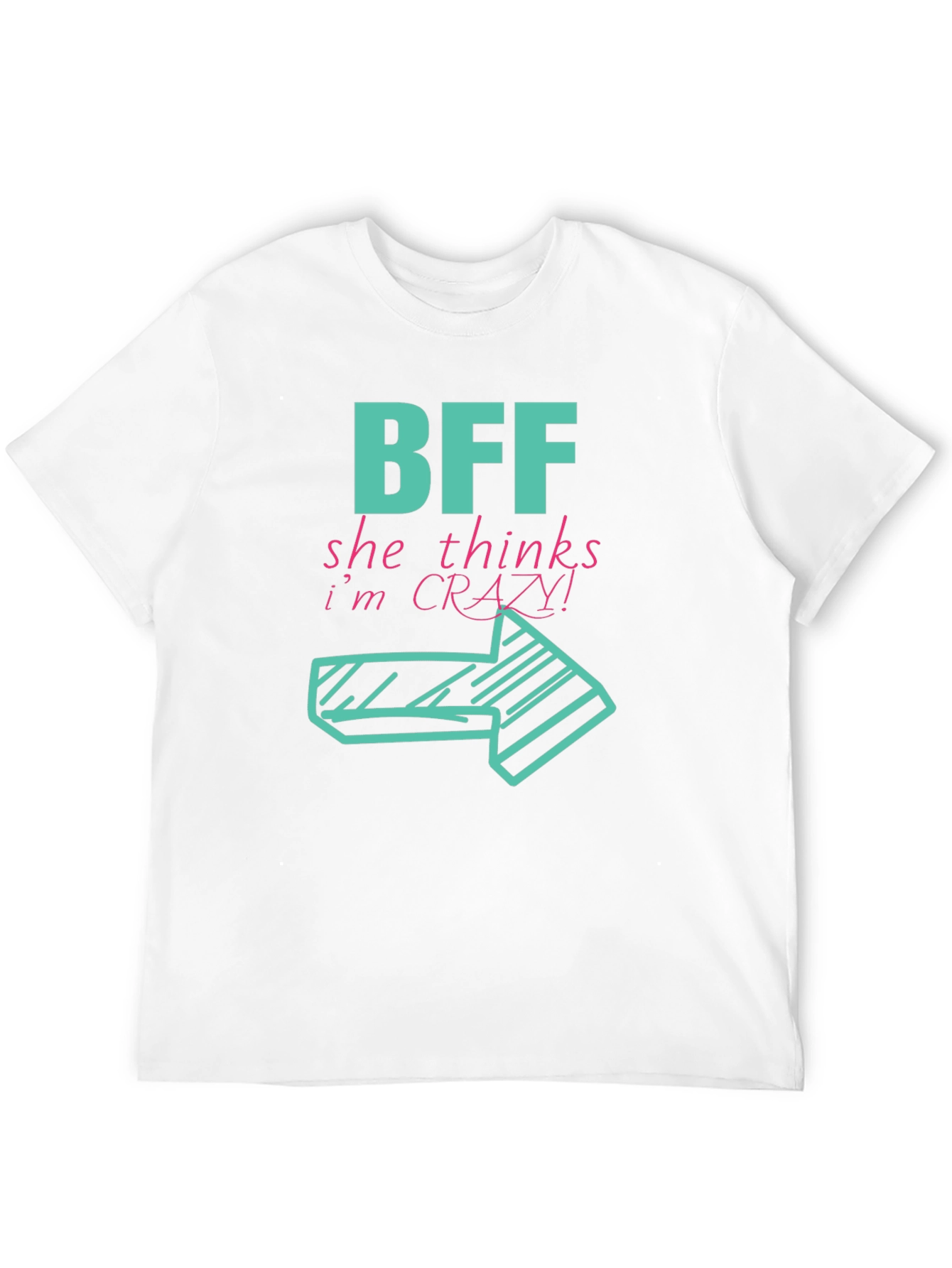 BFF Crazy! Right Arrow Graphic Black T-Shirt