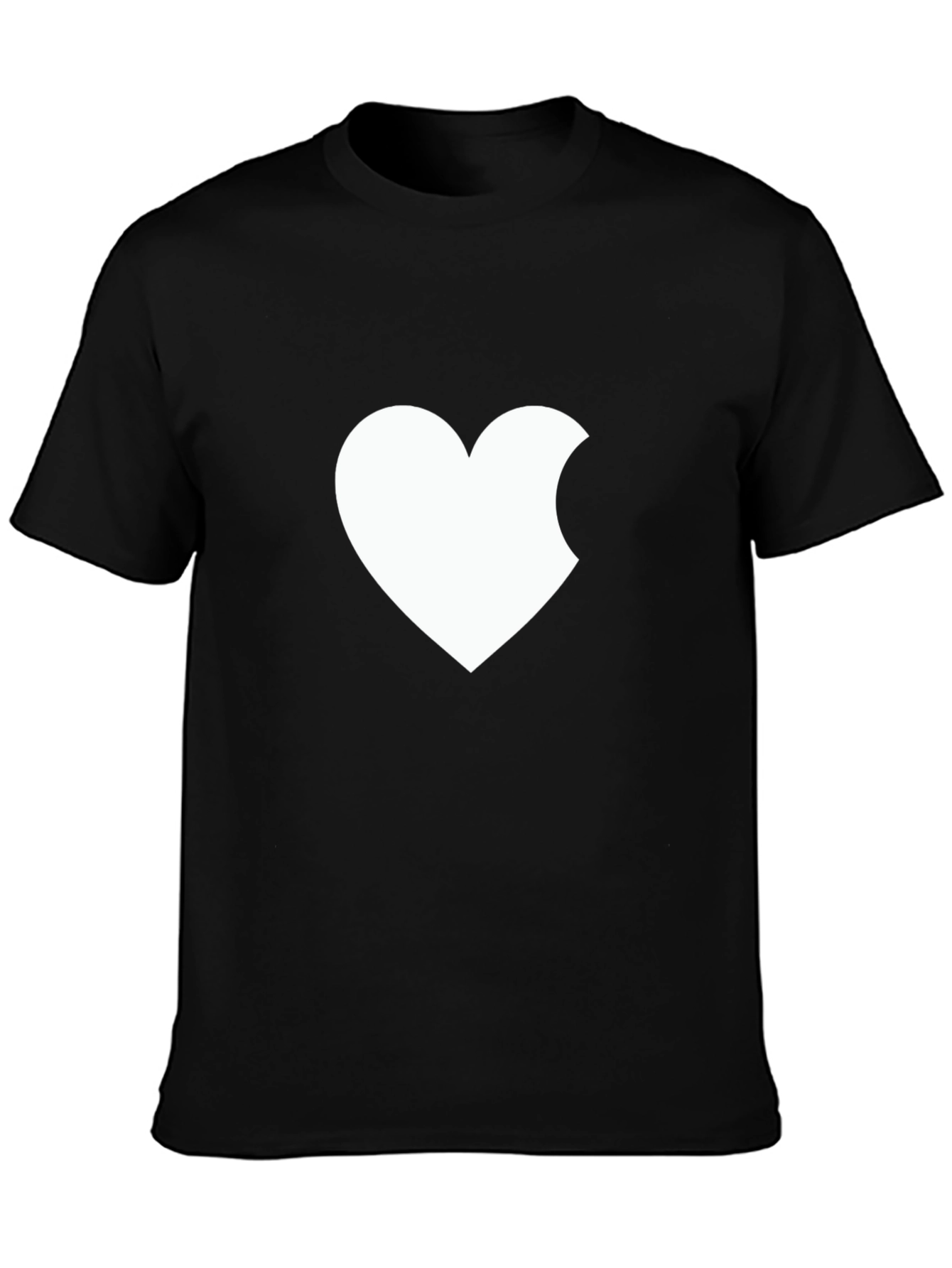 Bitten Heart Graphic T-Shirt - Black Cotton Tee