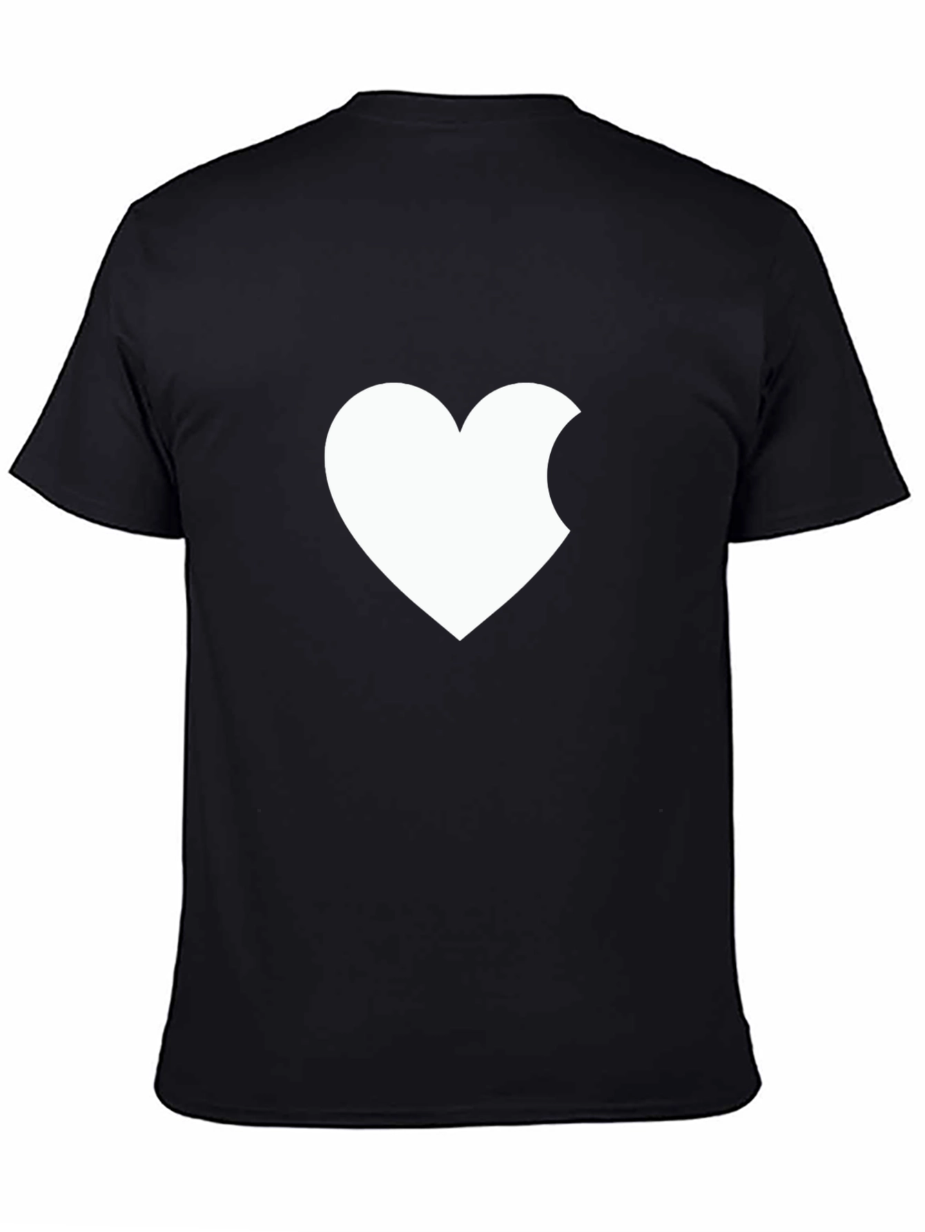 Bitten Heart Graphic T-Shirt - Black Cotton Tee