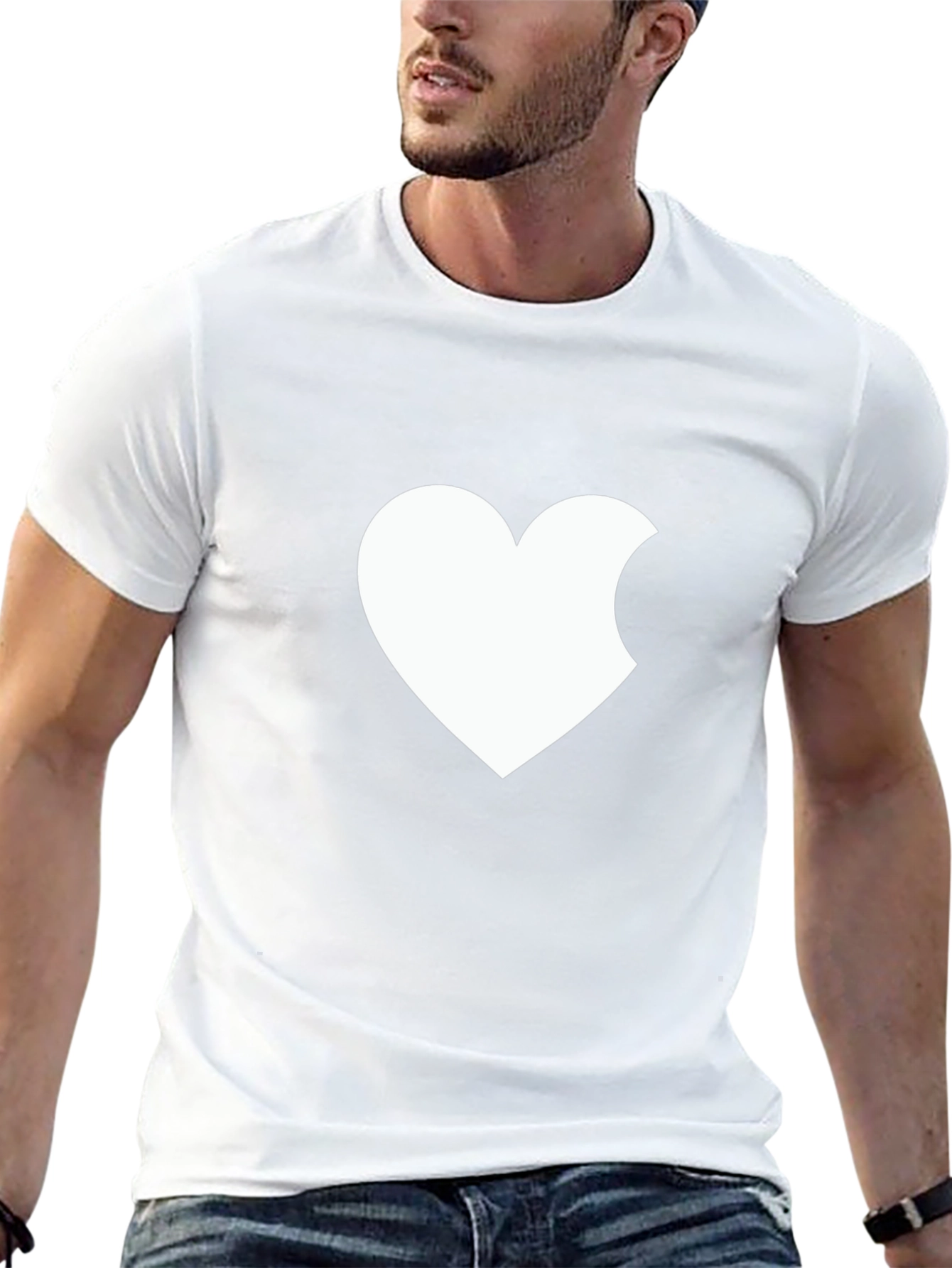 Bitten Heart Graphic T-Shirt - Black Cotton Tee