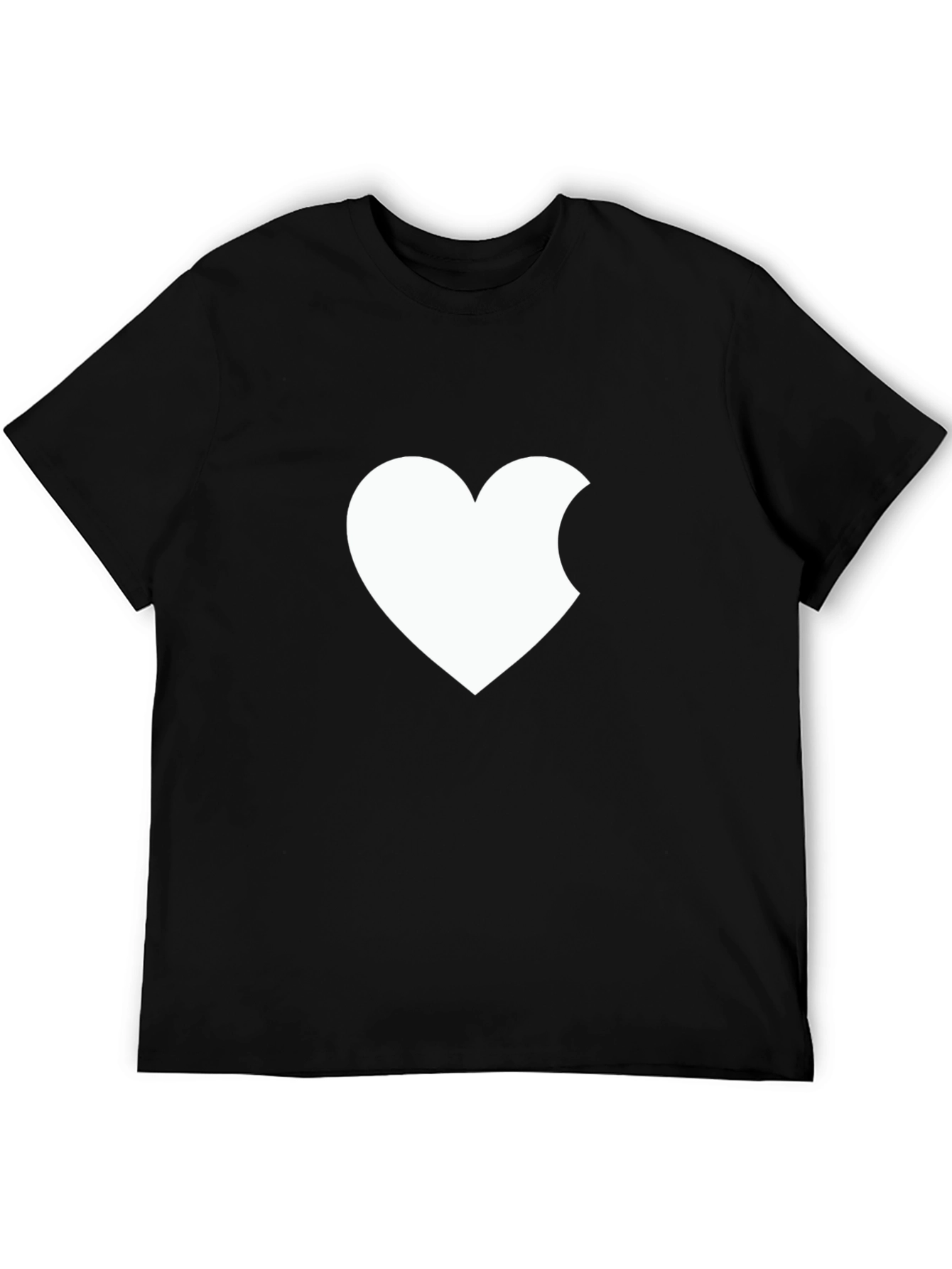 Bitten Heart Graphic T-Shirt - Black Cotton Tee
