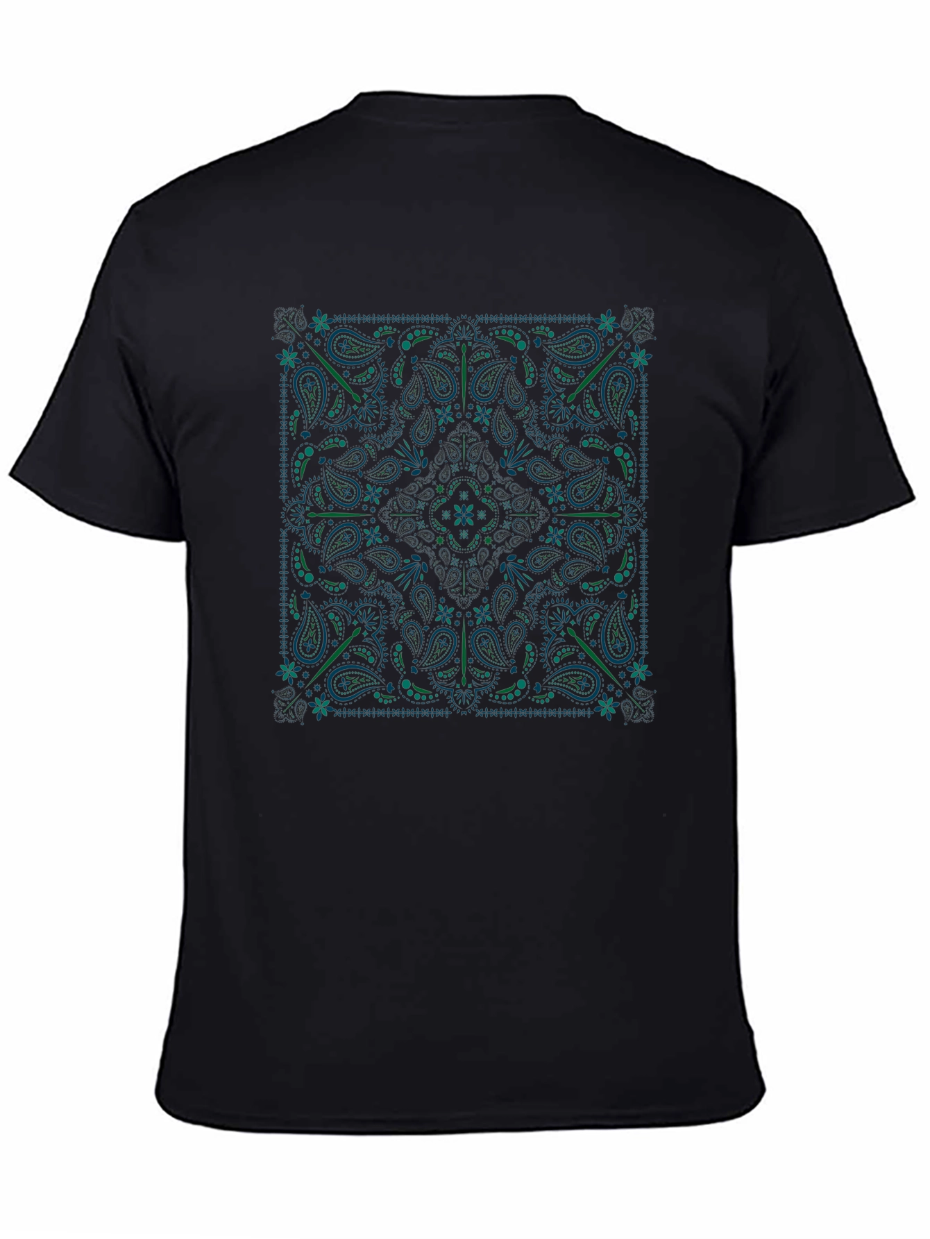 Black Bandana Paisley Graphic T-Shirt