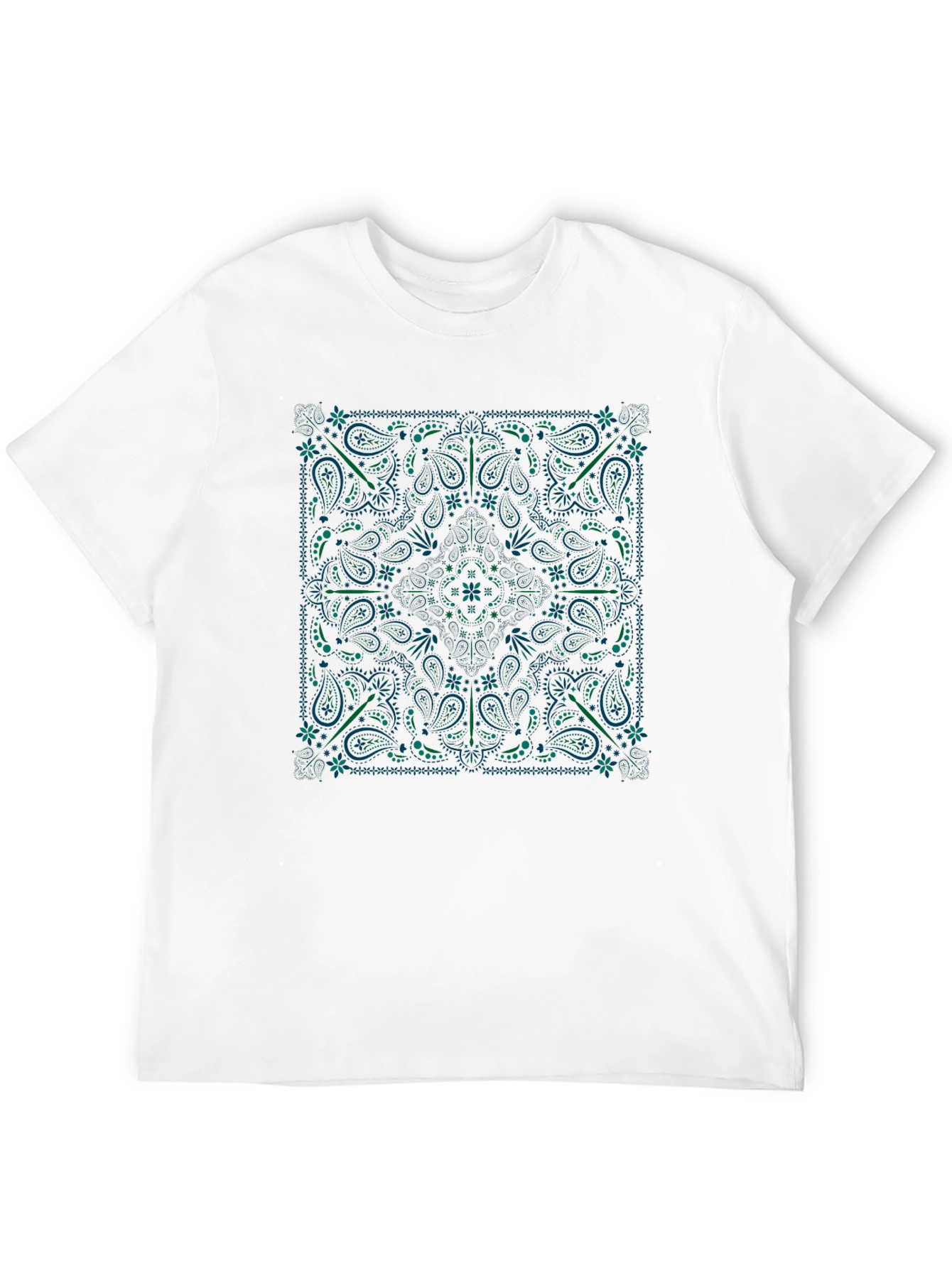 Black Bandana Paisley Graphic T-Shirt