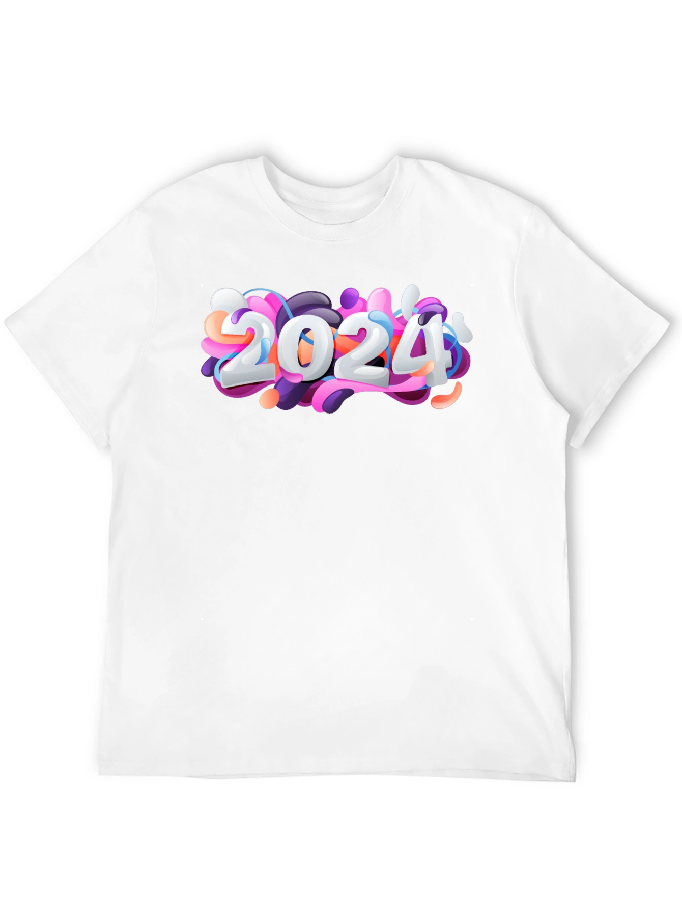 2024 New Year Graphic Black T-Shirt
