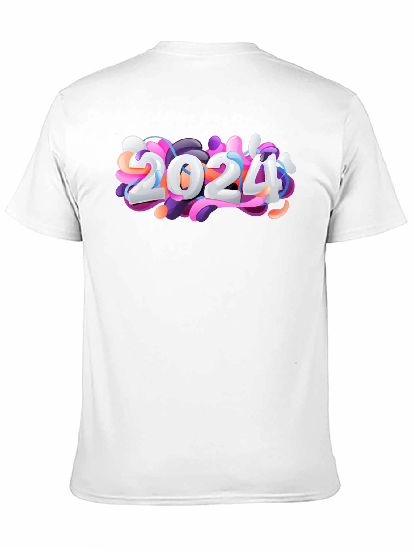 2024 New Year Graphic Black T-Shirt