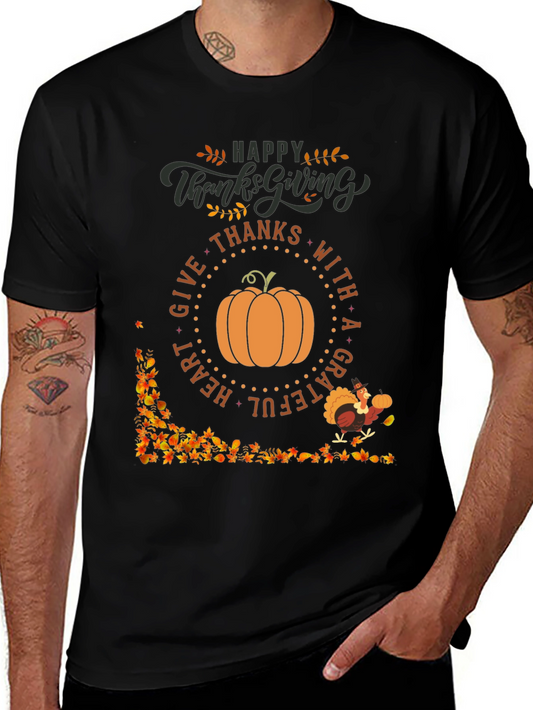 Happy Thanksgiving T-Shirt: Grateful Heart Design