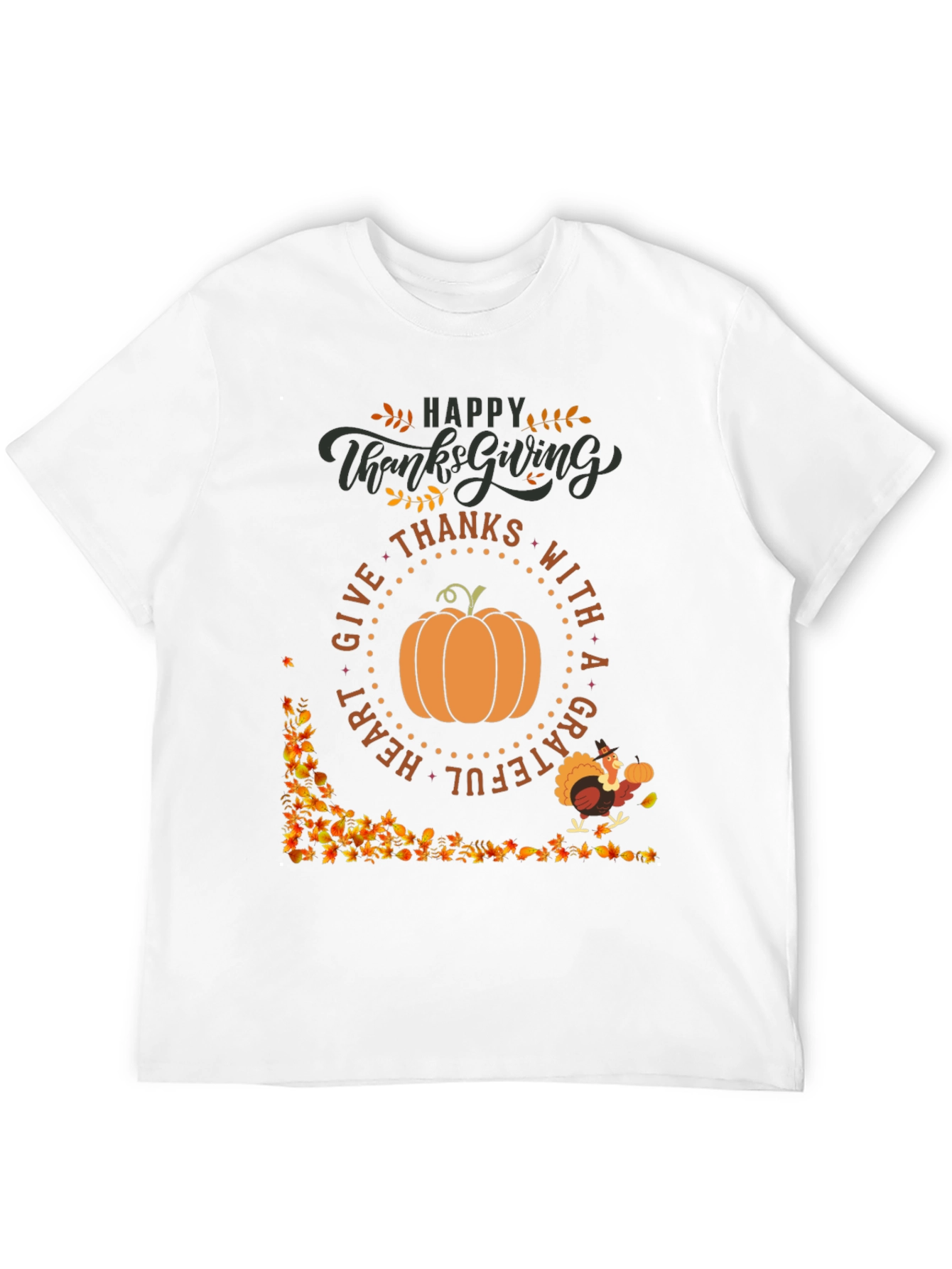 Happy Thanksgiving T-Shirt: Grateful Heart Design