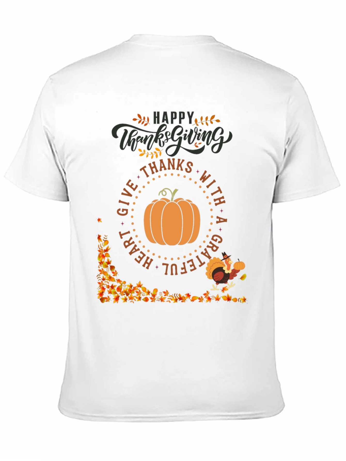 Happy Thanksgiving T-Shirt: Grateful Heart Design