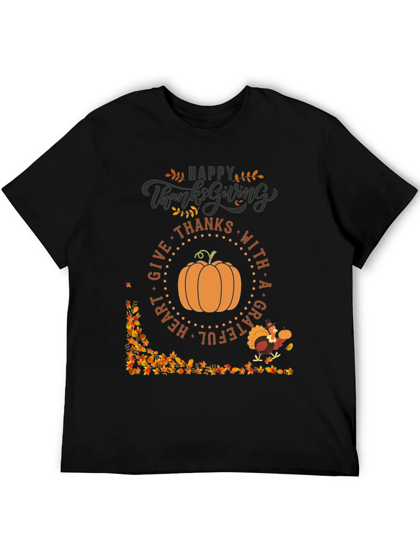 Happy Thanksgiving T-Shirt: Grateful Heart Design