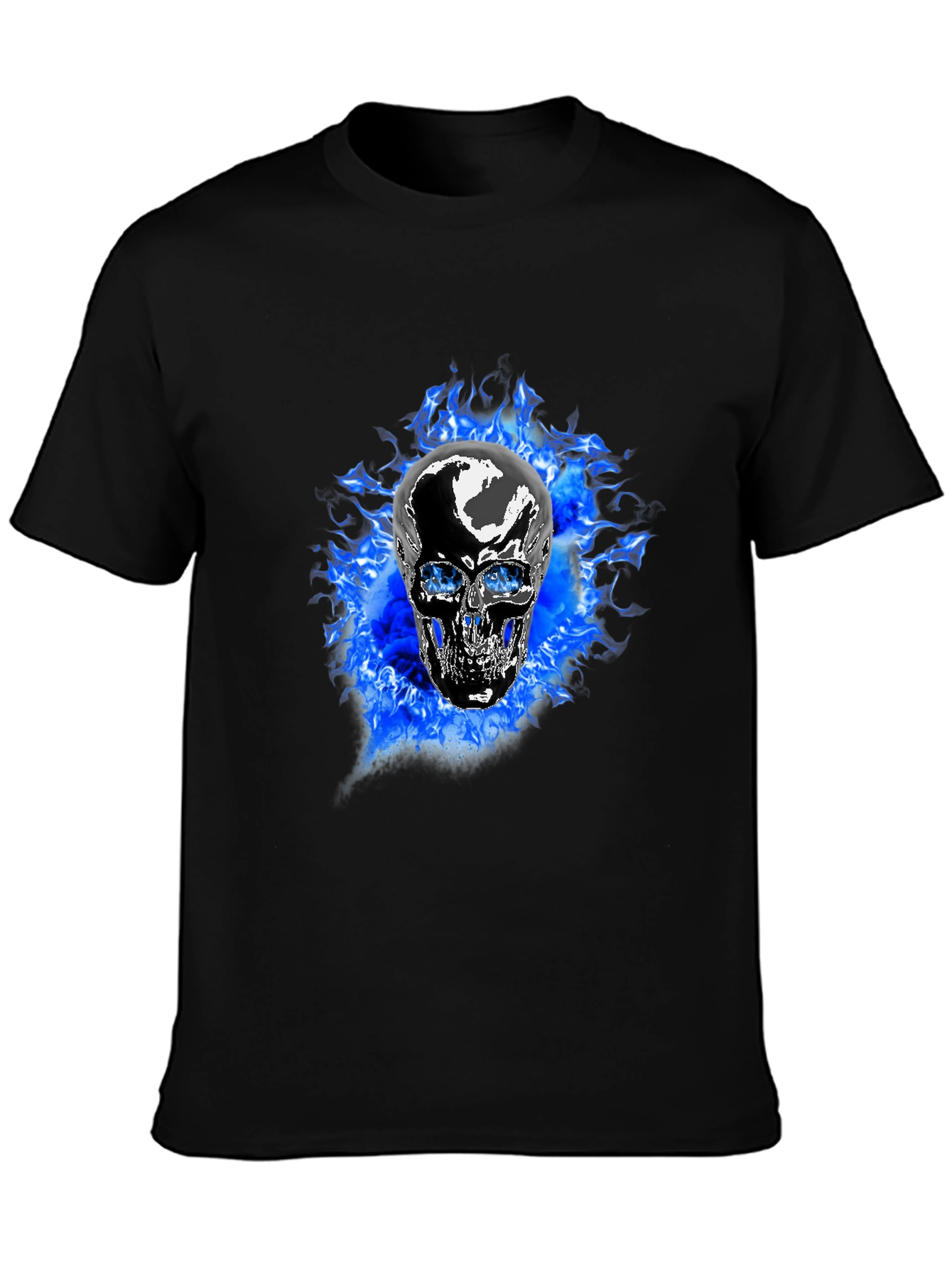 Fiery Skull Graphic T-Shirt