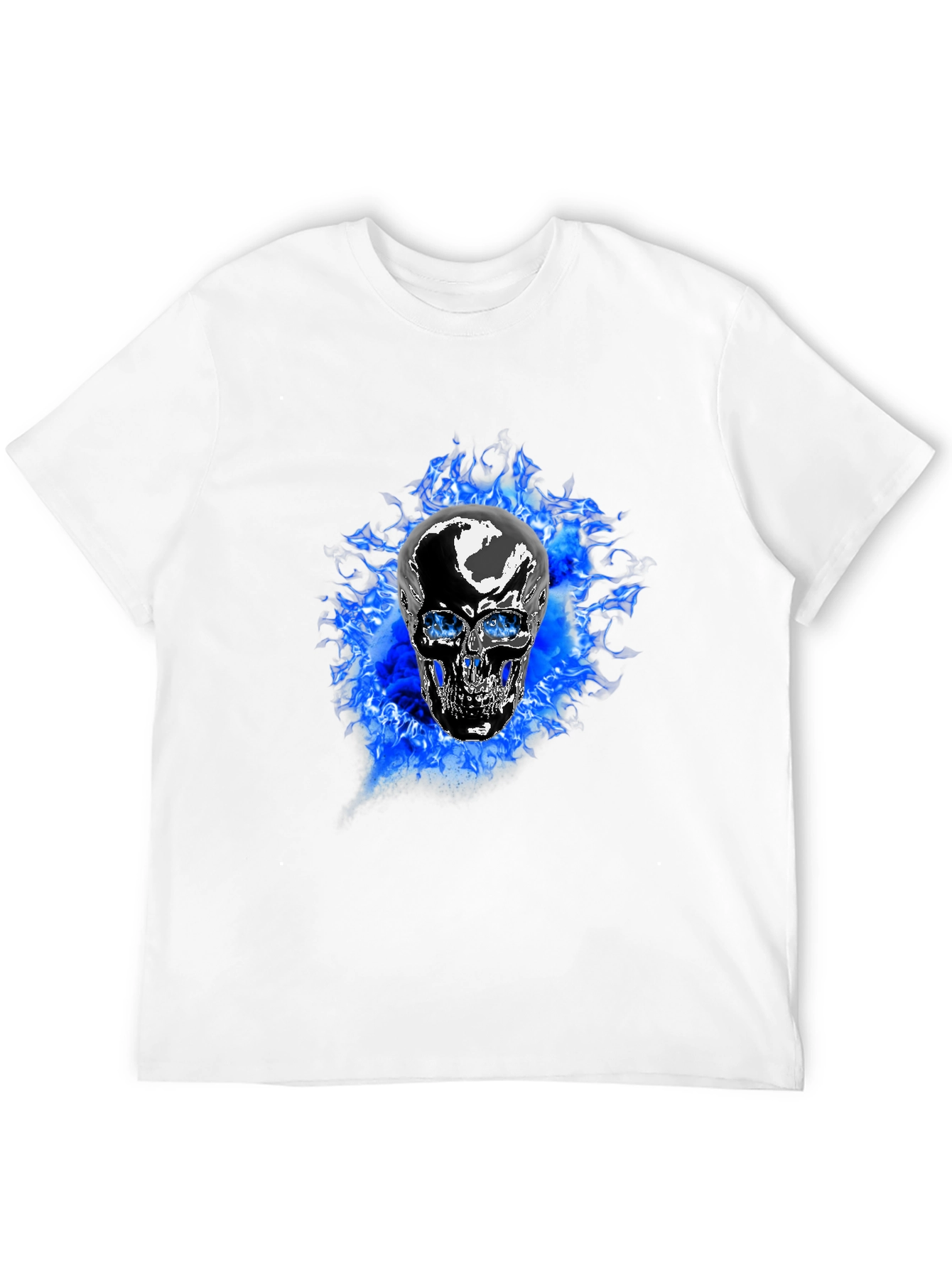 Fiery Skull Graphic T-Shirt