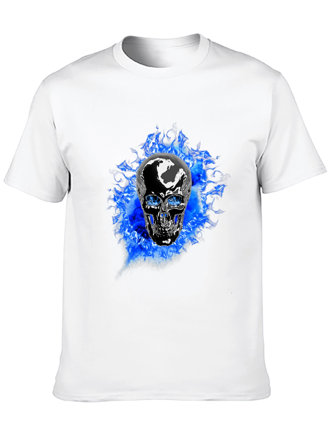 Fiery Skull Graphic T-Shirt