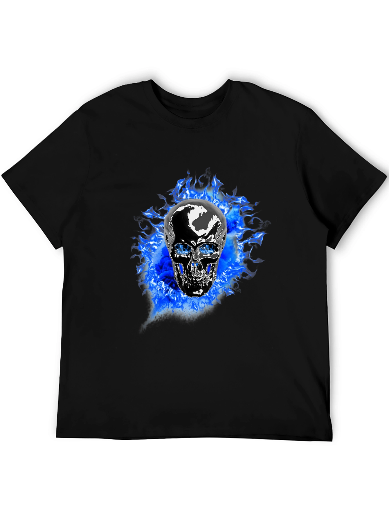 Fiery Skull Graphic T-Shirt