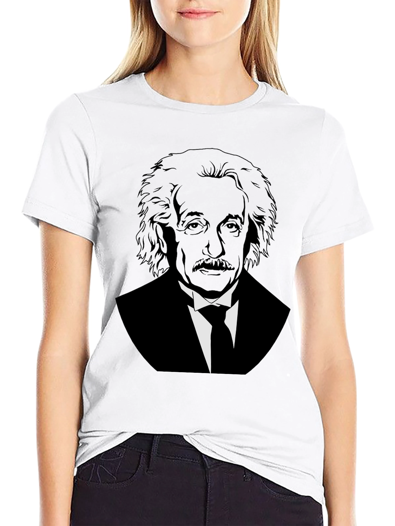 Einstein Graphic Print Black T-Shirt