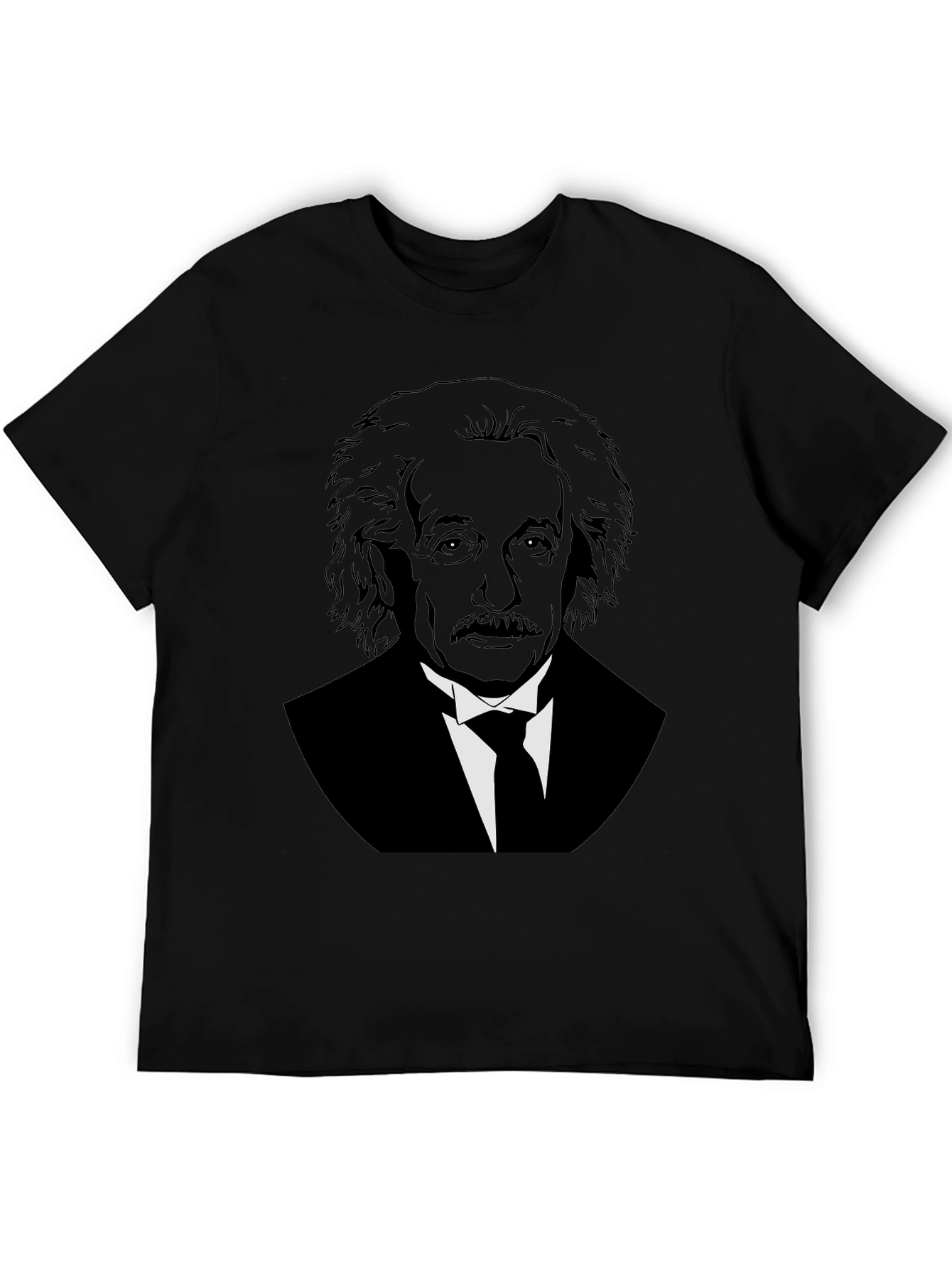 Einstein Graphic Print Black T-Shirt
