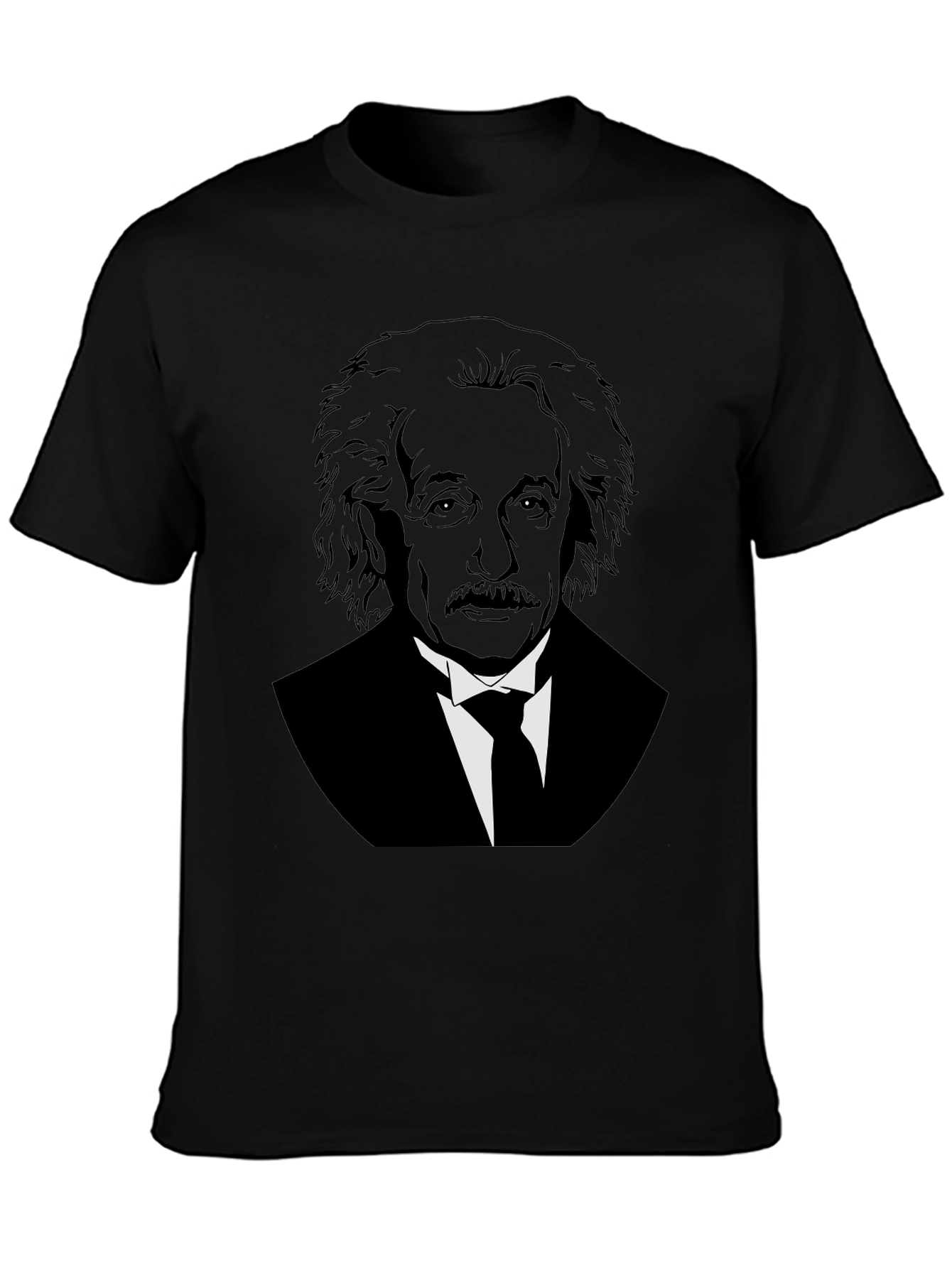 Einstein Graphic Print Black T-Shirt