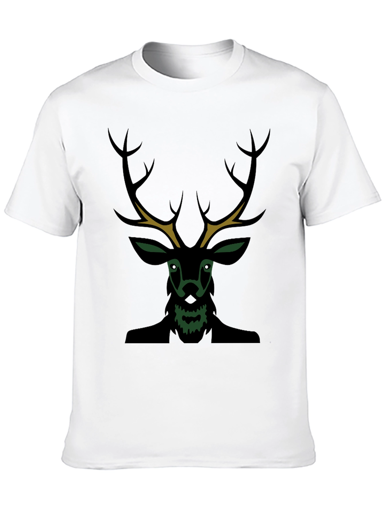 Mens Black Deer Graphic Tee - Unique Style