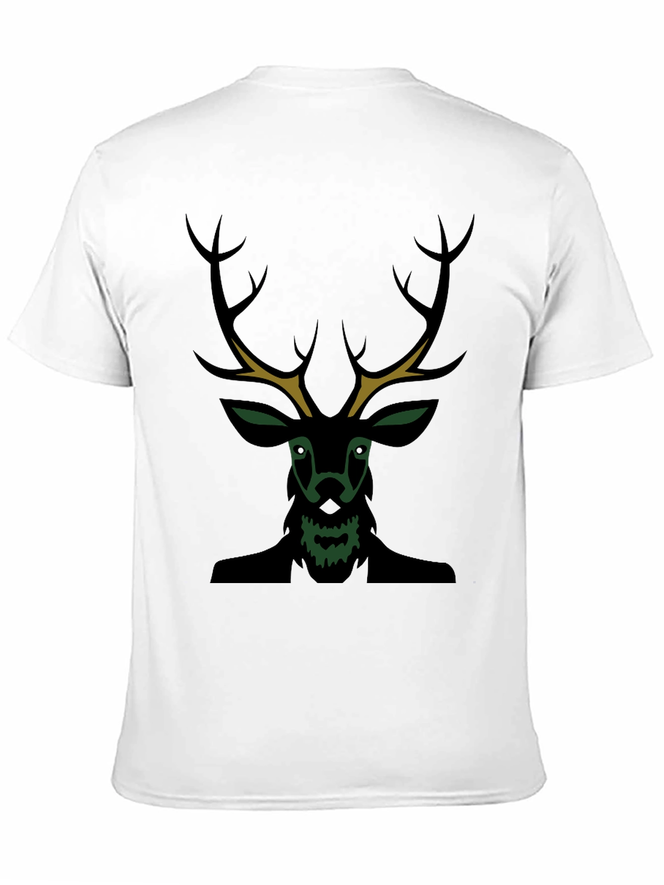 Mens Black Deer Graphic Tee - Unique Style