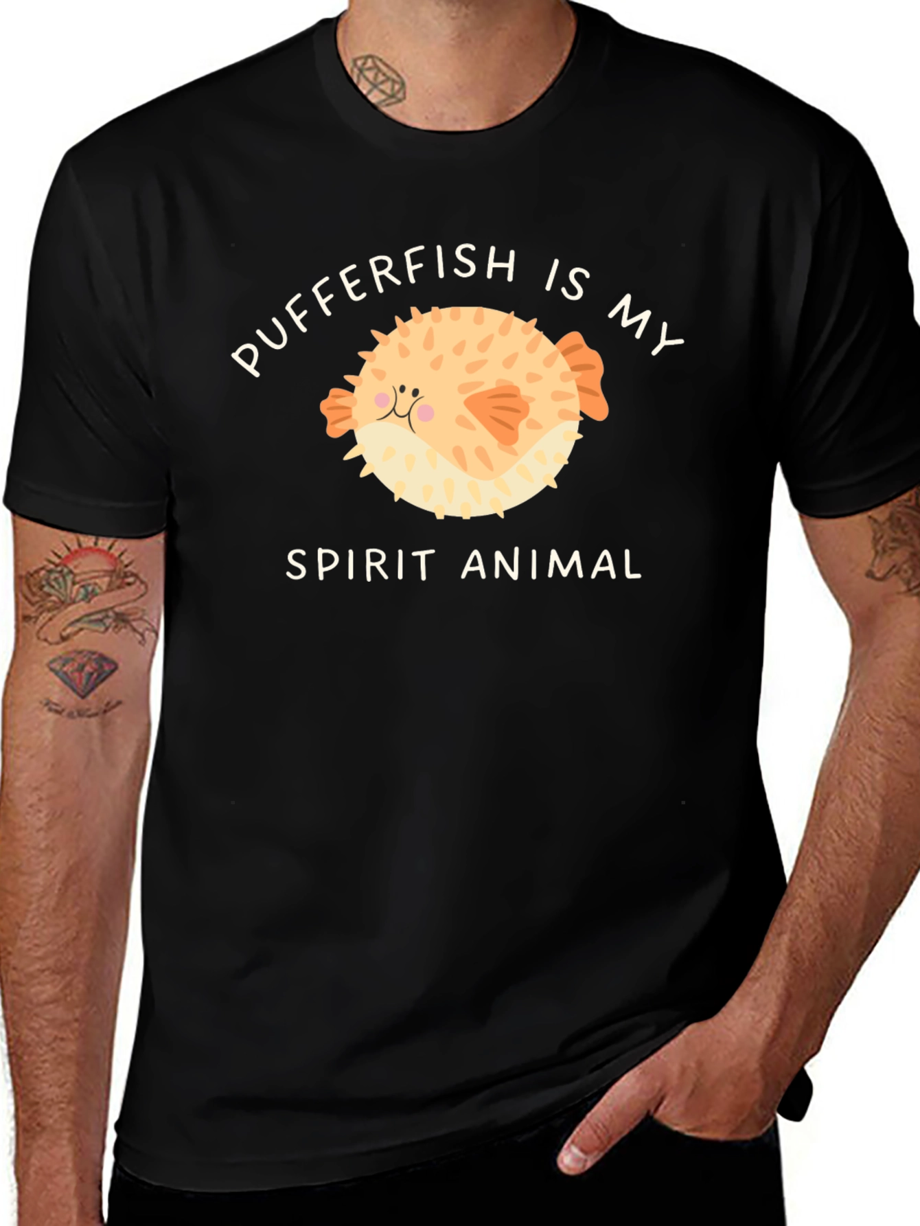 Pufferfish Spirit Animal Graphic Tee