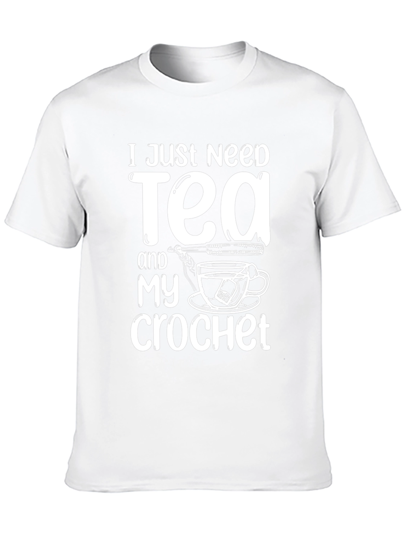 Tea and Crochet T-Shirt - Cozy Hobby Tee