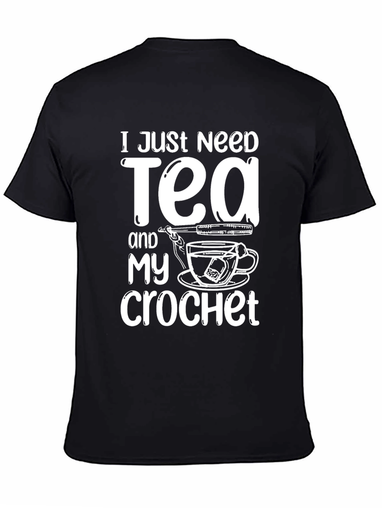 Tea and Crochet T-Shirt - Cozy Hobby Tee
