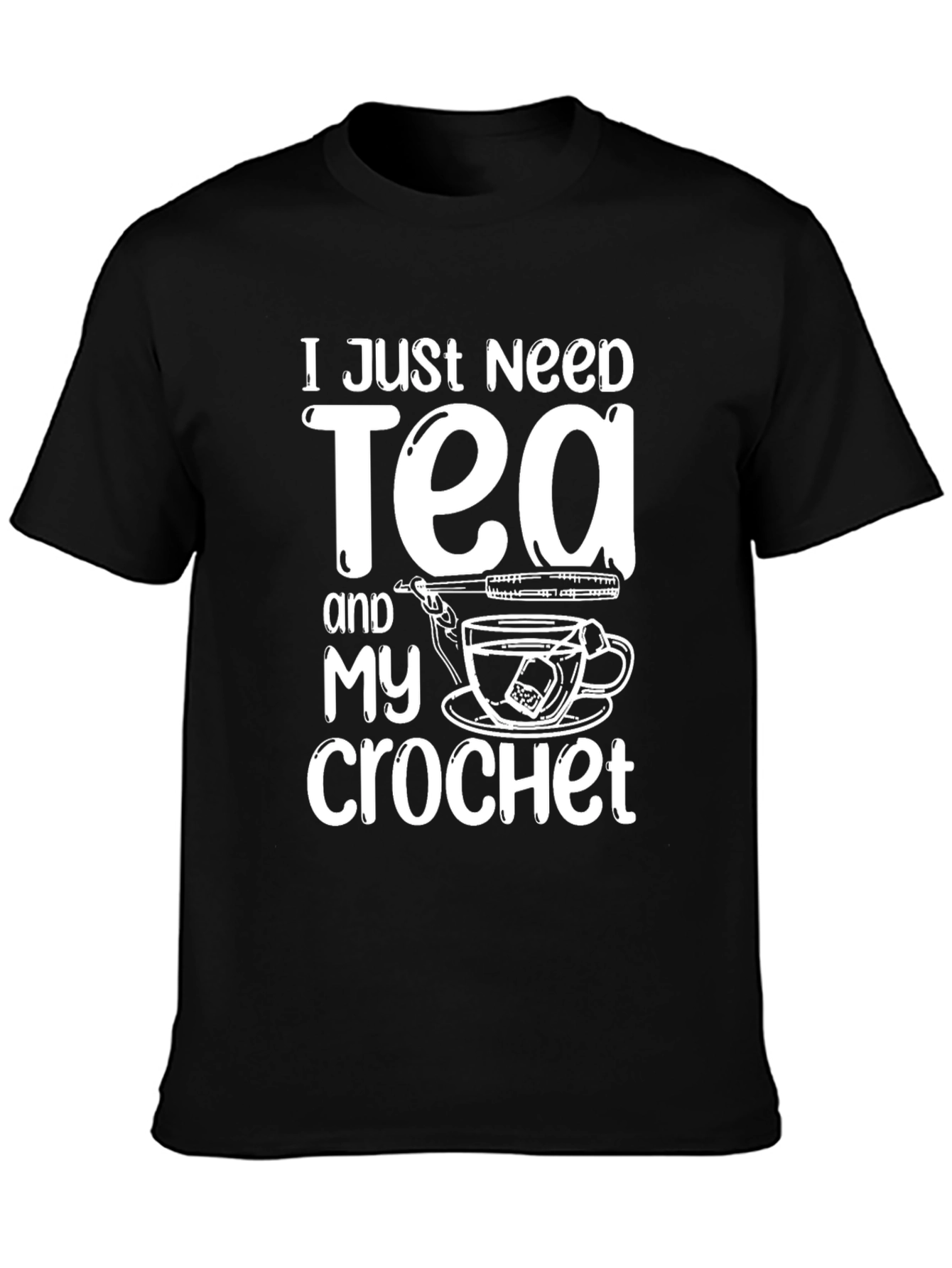 Tea and Crochet T-Shirt - Cozy Hobby Tee