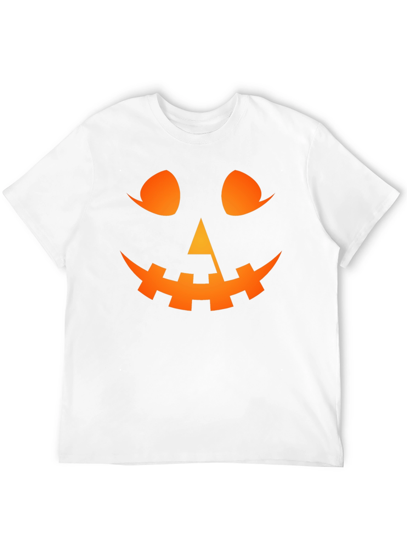 Halloween Pumpkin Face Black T-Shirt
