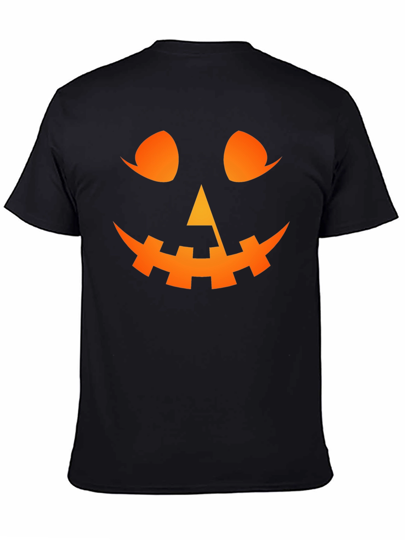 Halloween Pumpkin Face Black T-Shirt