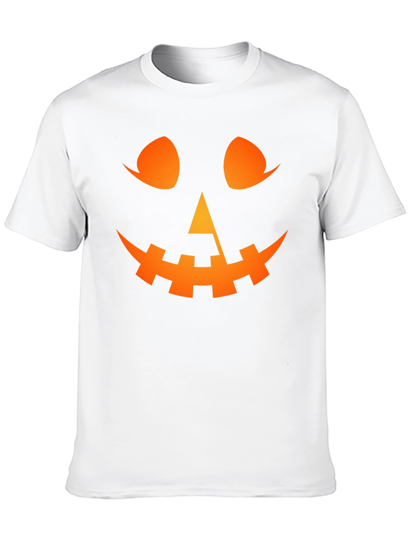 Halloween Pumpkin Face Black T-Shirt