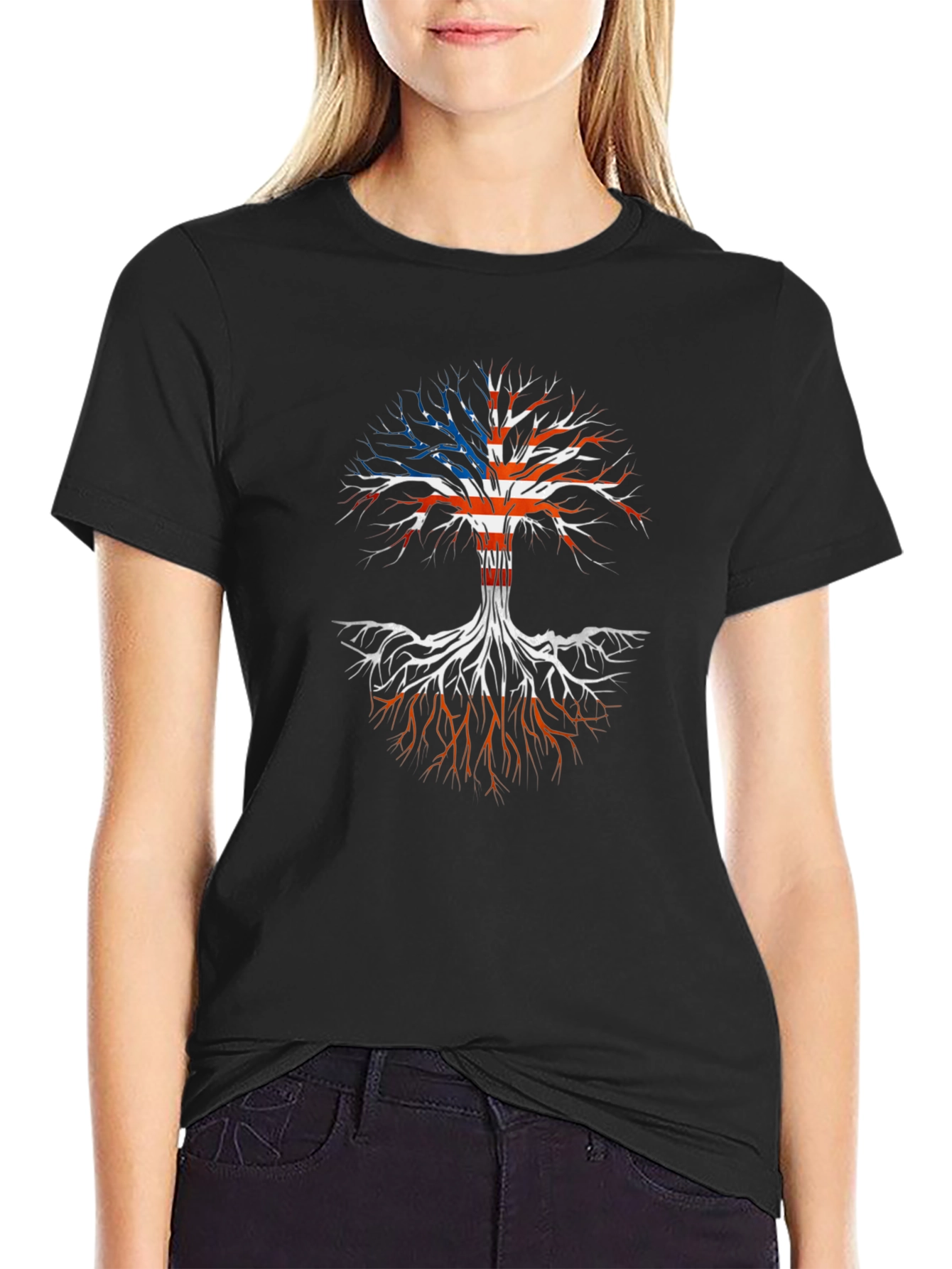 American Roots Tree Graphic T-Shirt